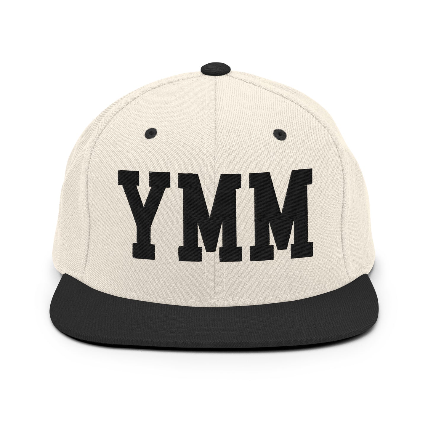 College-Style Classic Snapback Hat • Black • YMM Fort McMurray • YHM Designs - Image 31