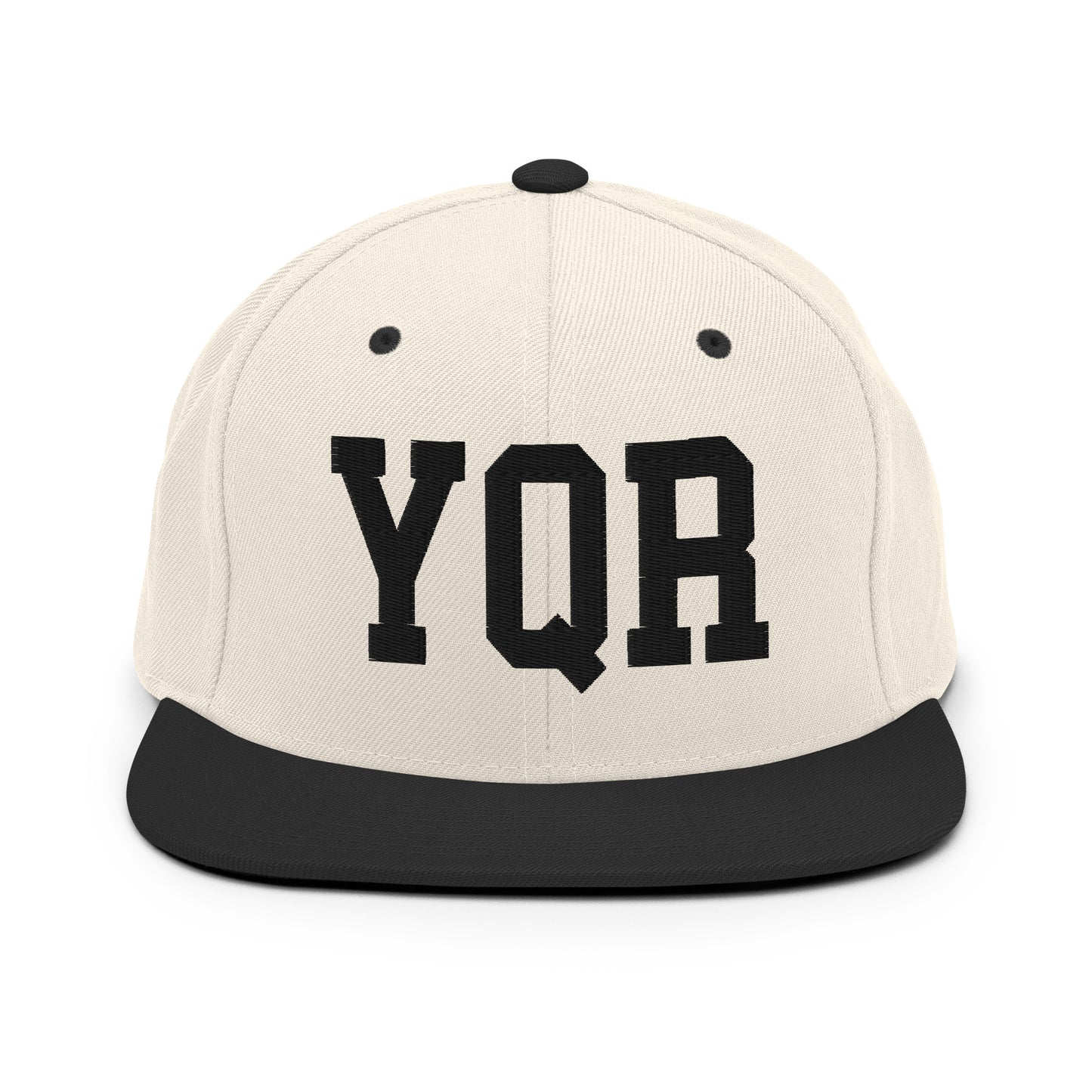 College-Style Classic Snapback Hat • Black • YQR Regina • YHM Designs - Image 31