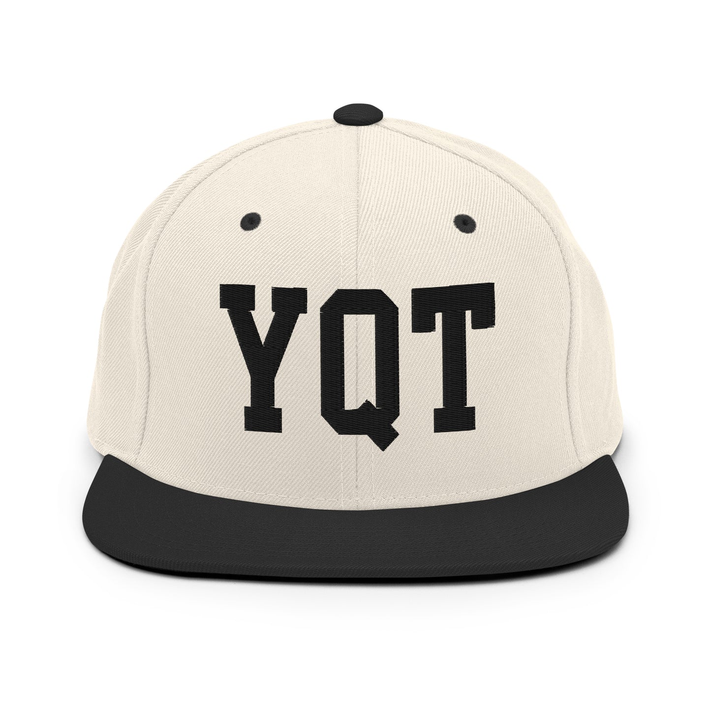 College-Style Classic Snapback Hat • Black • YQT Thunder Bay Souvenir • YHM Designs - Image 31
