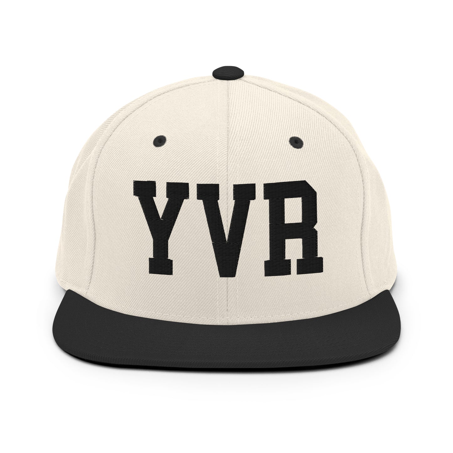 College-Style Classic Snapback Hat • Black • YVR Vancouver • YHM Designs - Image 31