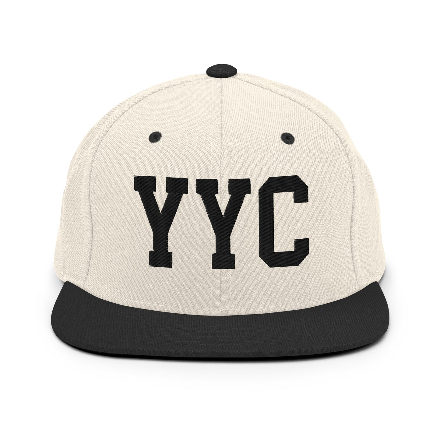 College-Style Classic Snapback Hat • Black • YYC Calgary Souvenir • YHM Designs - Image 31