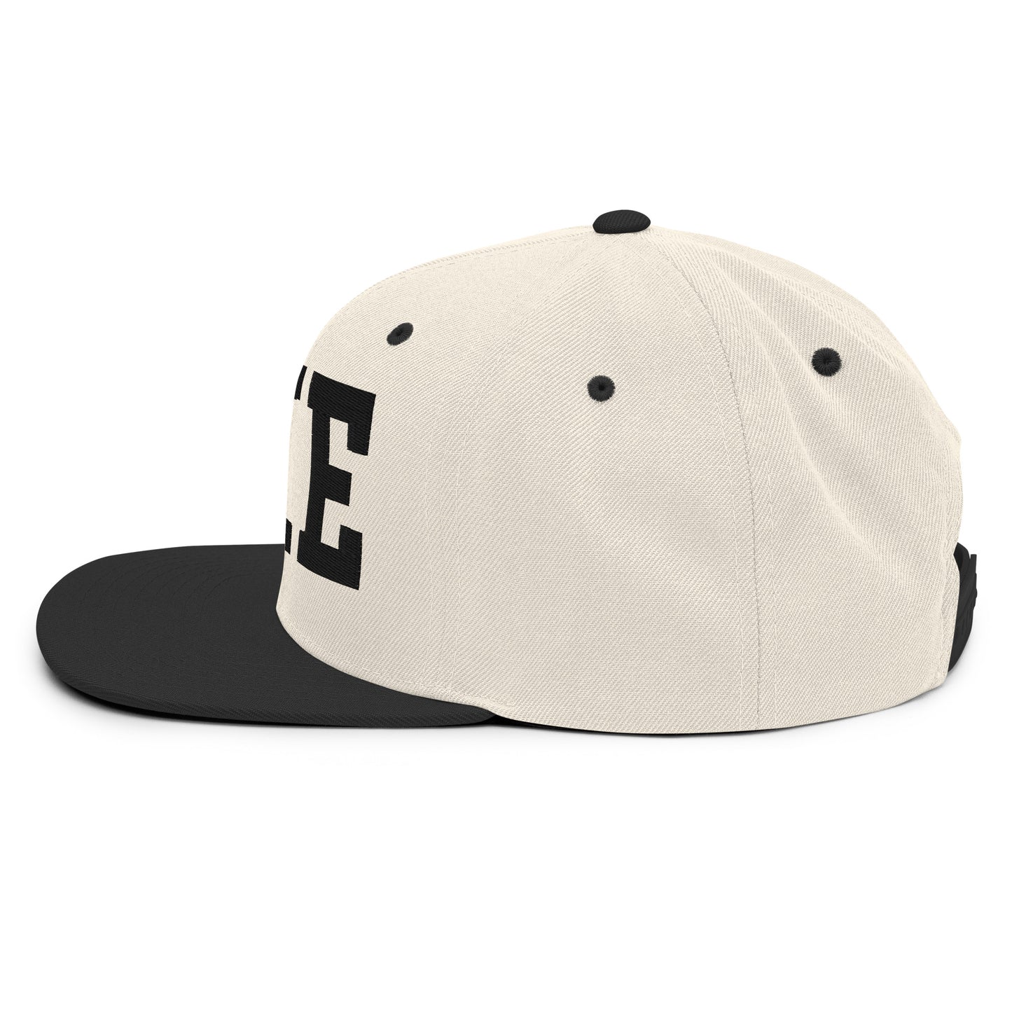 College-Style Classic Snapback Hat • Black • MKE Milwaukee • YHM Designs - Image 33