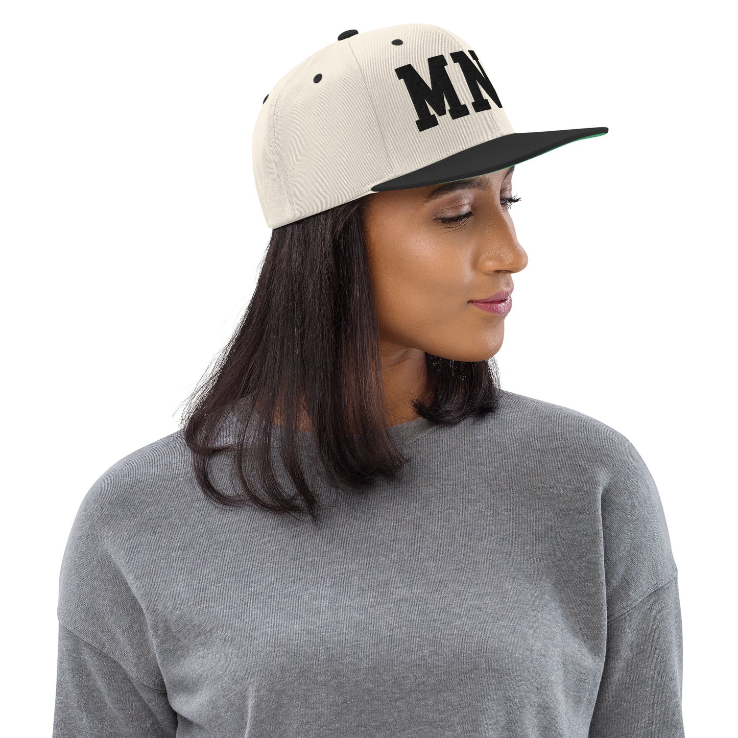 College-Style Classic Snapback Hat • Black • MNL Manila • YHM Designs - Image 02