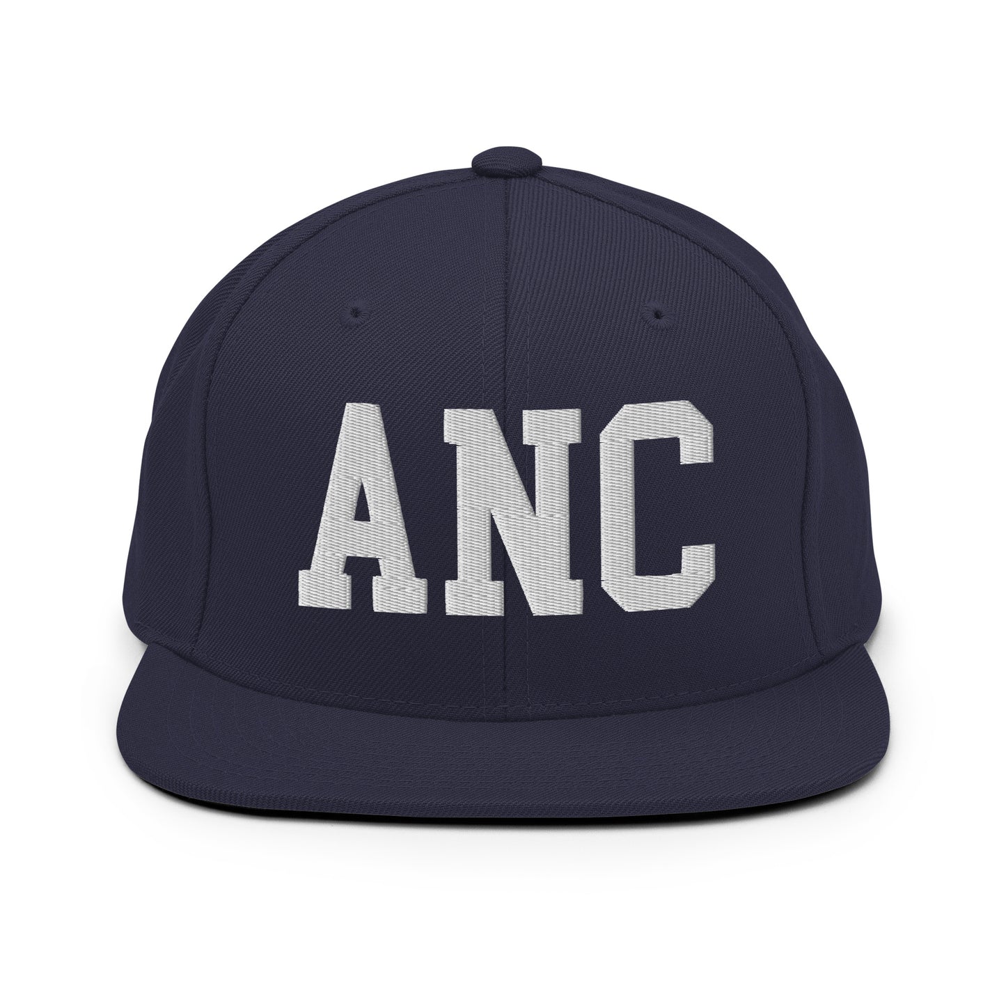 College-Style Classic Snapback Hat • White • ANC Anchorage Souvenir • YHM Designs - Image 15