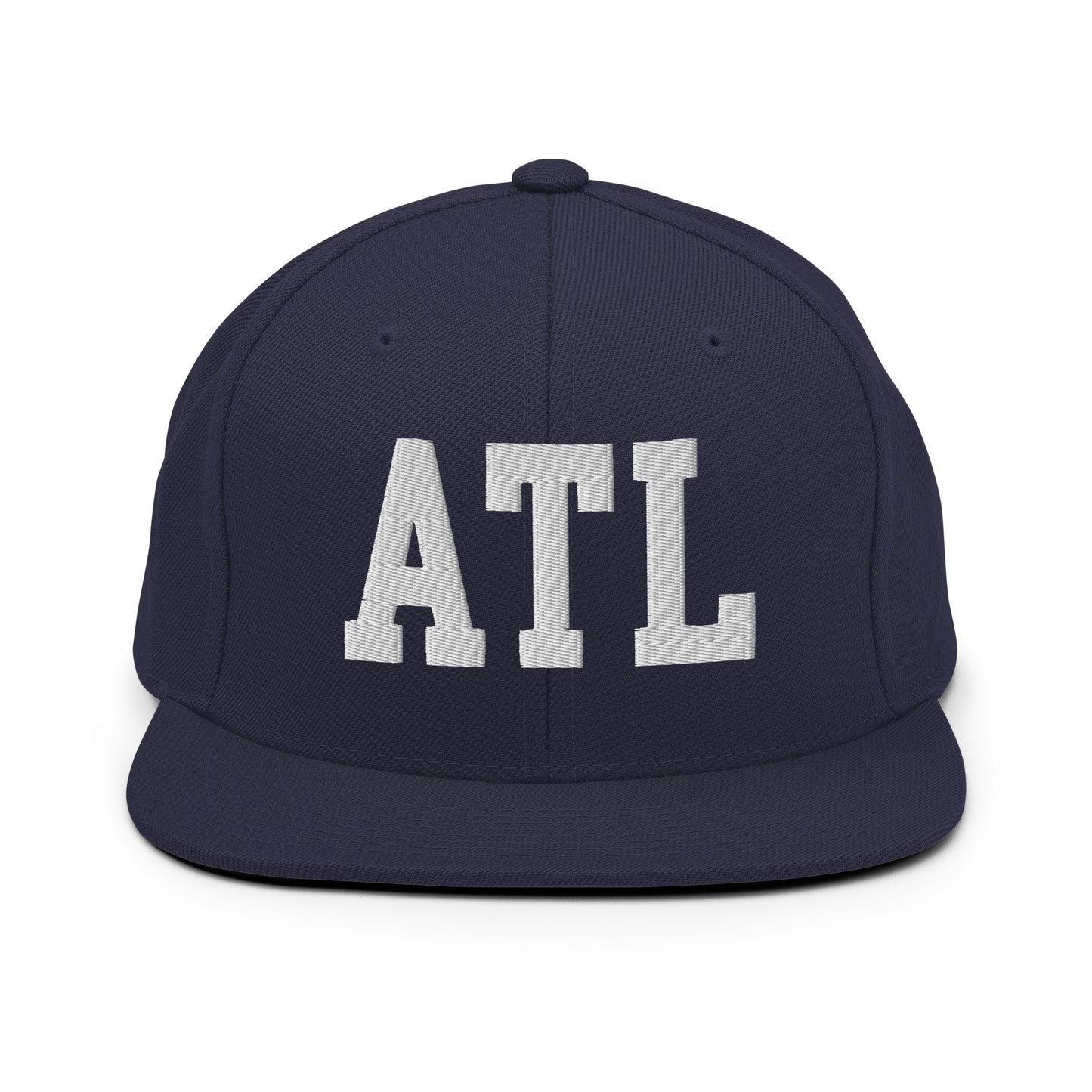 College-Style Classic Snapback Hat • White • ATL Atlanta Souvenir • YHM Designs - Image 15