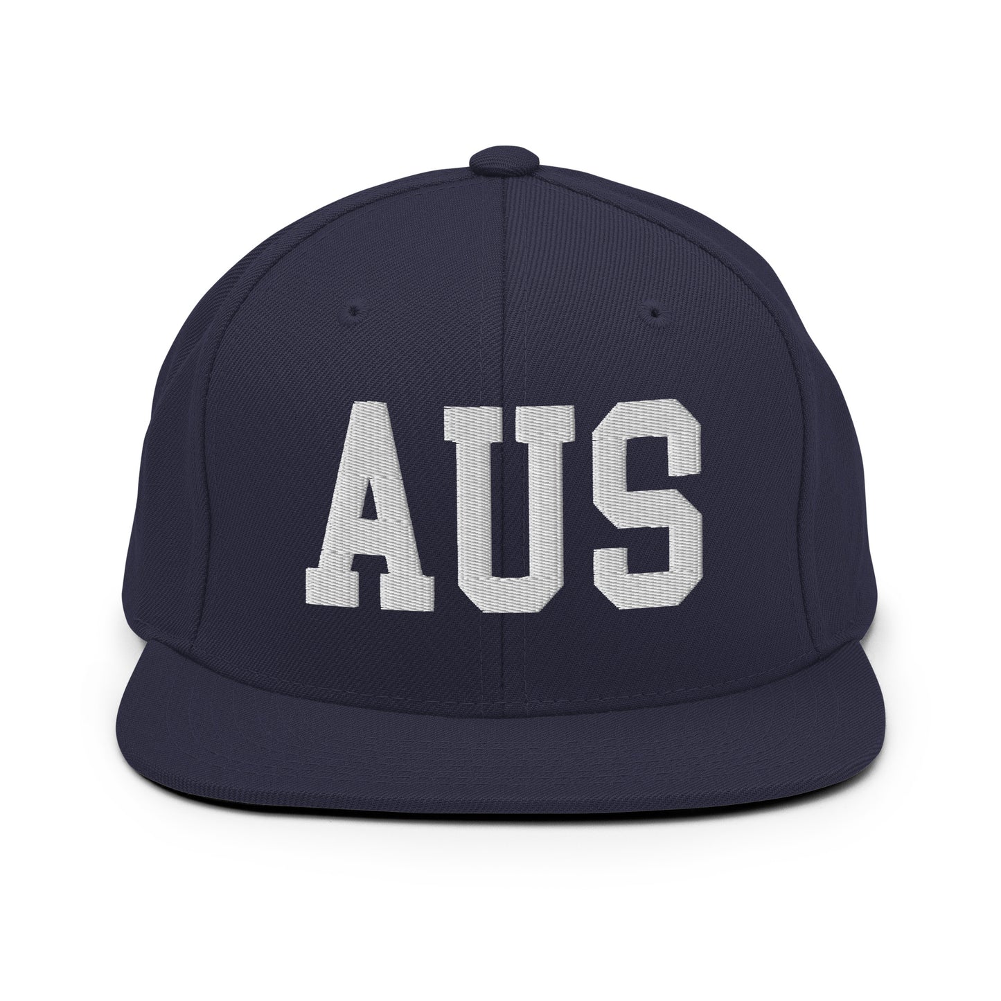 College-Style Classic Snapback Hat • White • AUS Austin Souvenir • YHM Designs - Image 15