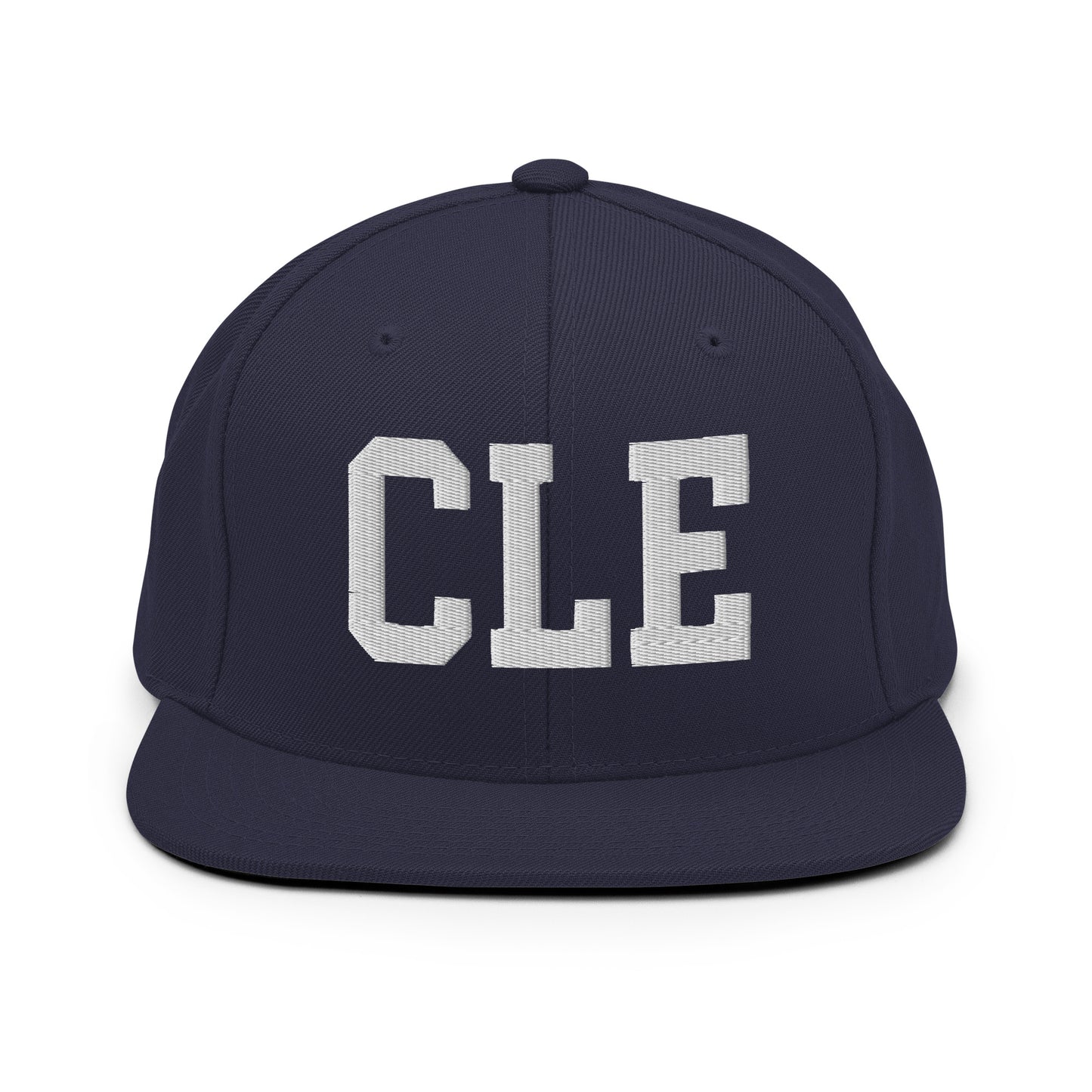 College-Style Classic Snapback Hat • White • CLE Cleveland • YHM Designs - Image 15