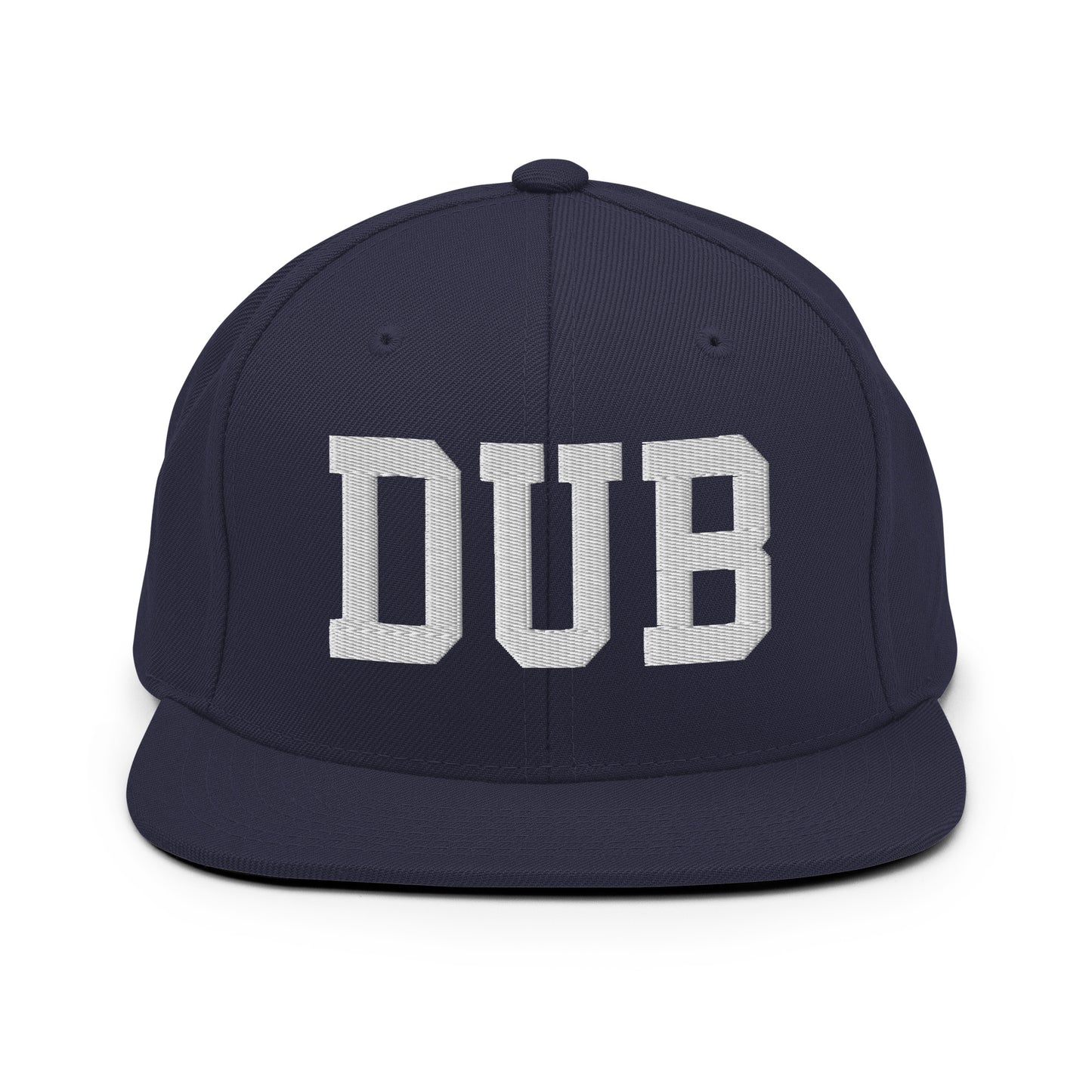 College-Style Classic Snapback Hat • White • DUB Dublin Souvenir • YHM Designs - Image 15