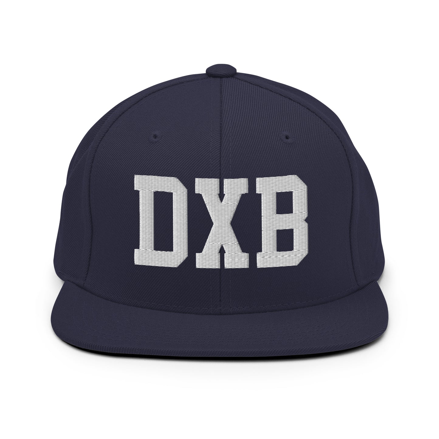 College-Style Classic Snapback Hat • White • DXB Dubai • YHM Designs - Image 15