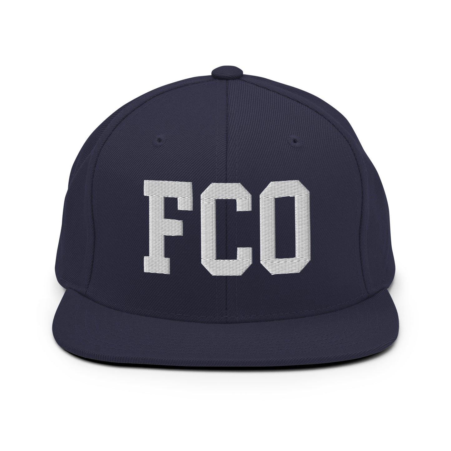 College-Style Classic Snapback Hat • White • FCO Rome • YHM Designs - Image 15