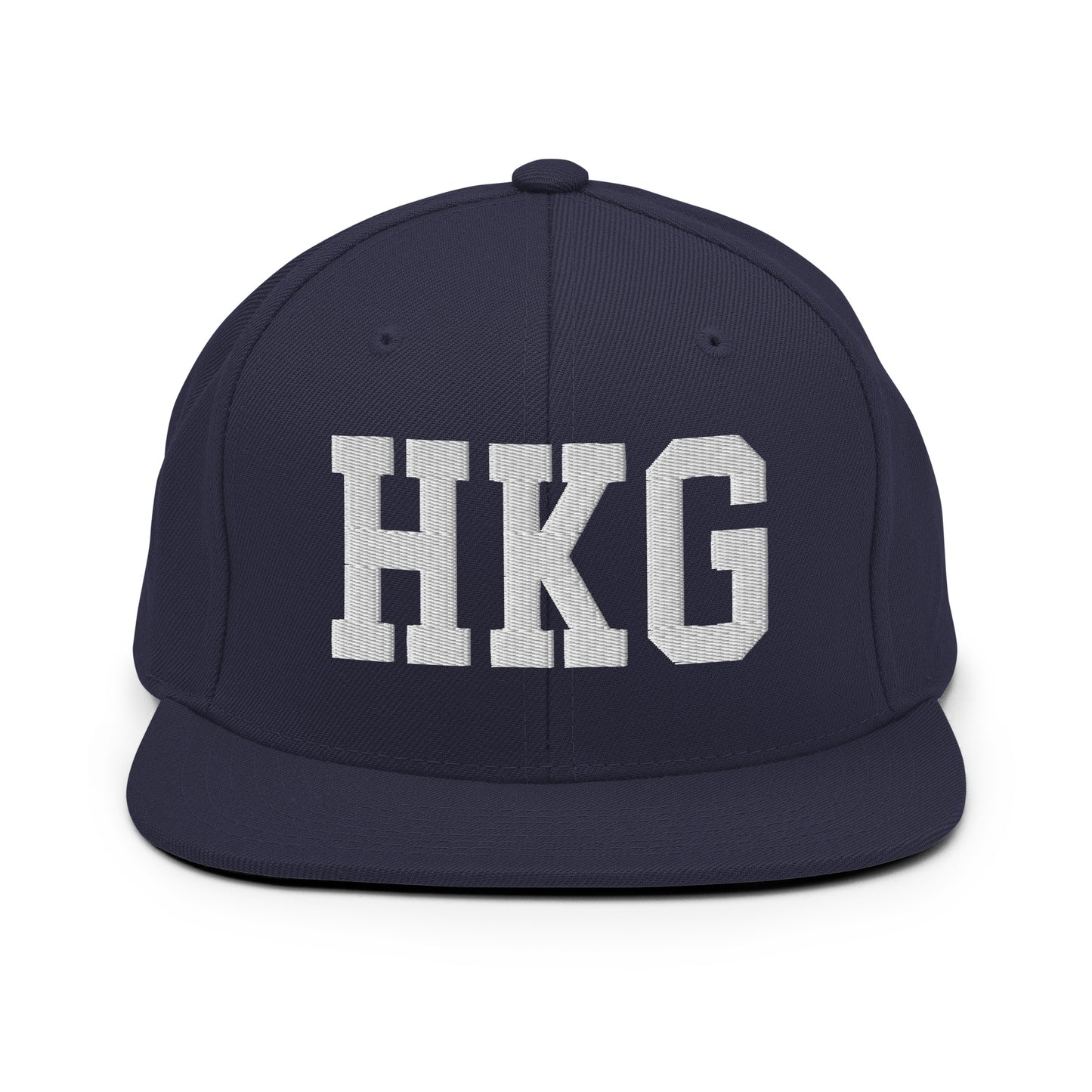 College-Style Classic Snapback Hat • White • HKG Hong Kong • YHM Designs - Image 15