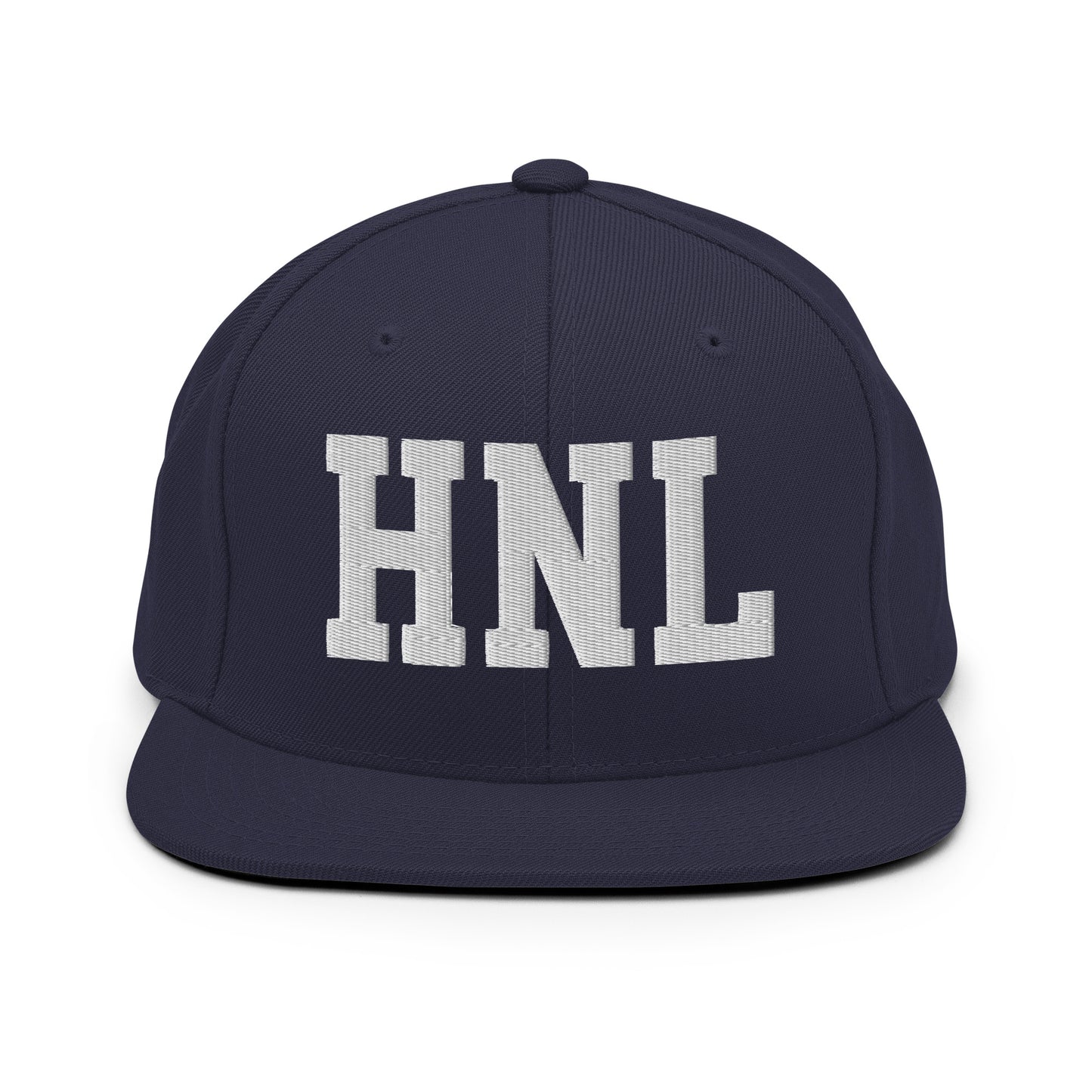 College-Style Classic Snapback Hat • White • HNL Honolulu Souvenir • YHM Designs - Image 15