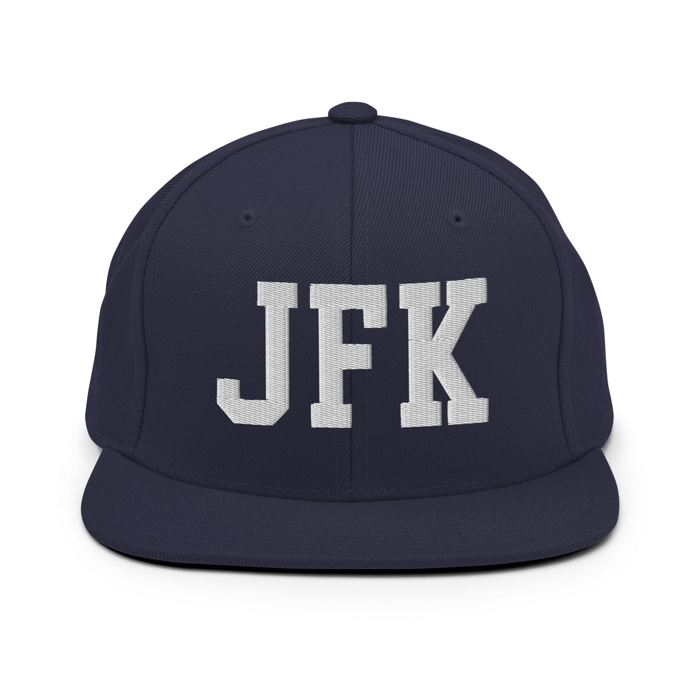 College-Style Classic Snapback Hat • White • JFK New York City Souvenir • YHM Designs - Image 15