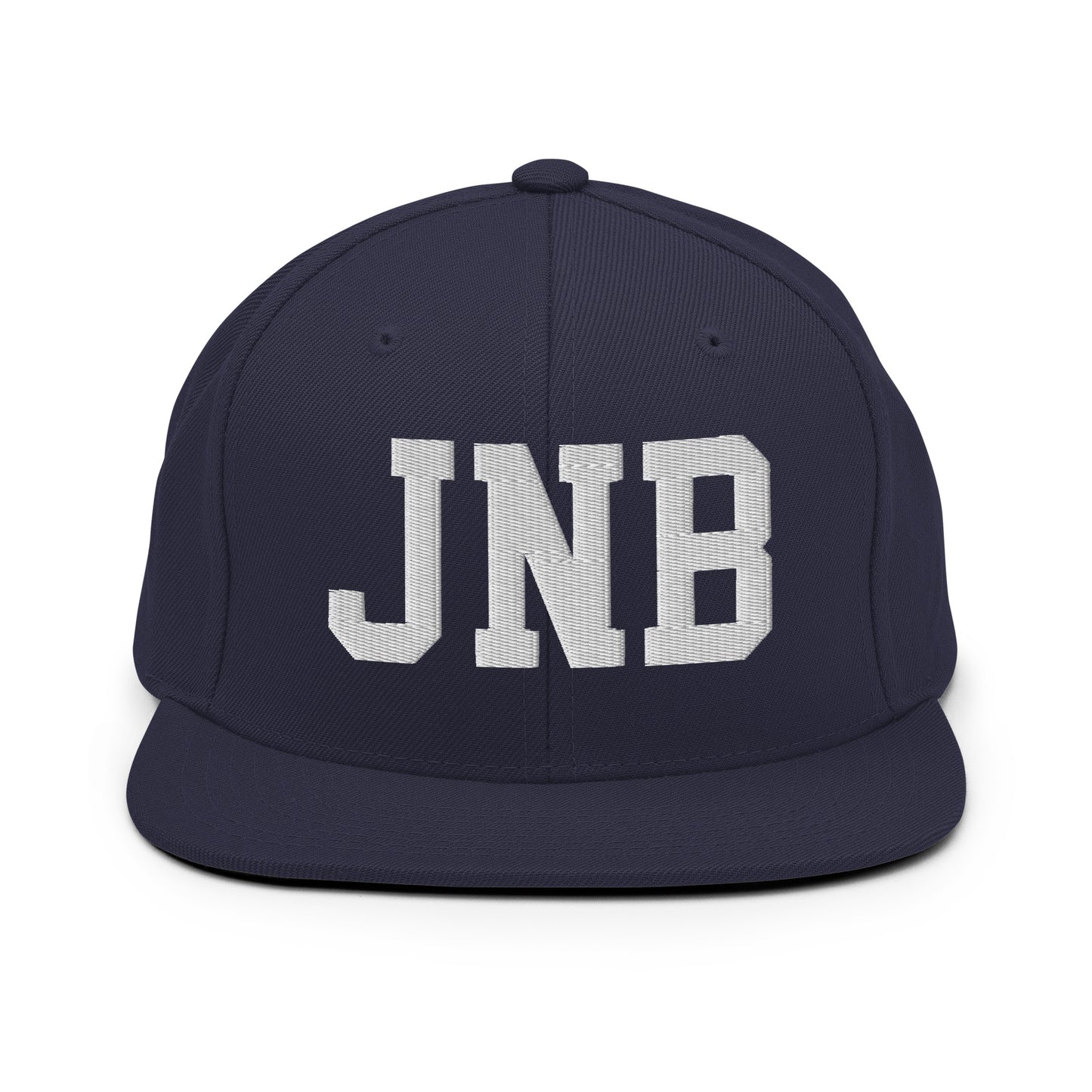 College-Style Classic Snapback Hat • White • JNB Johannesburg • YHM Designs - Image 15