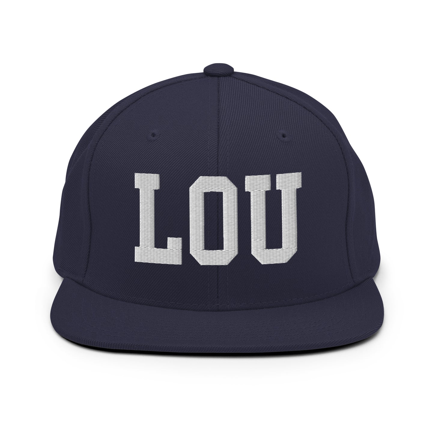 College-Style Classic Snapback Hat • White • LOU Louisville Souvenir • YHM Designs - Image 15