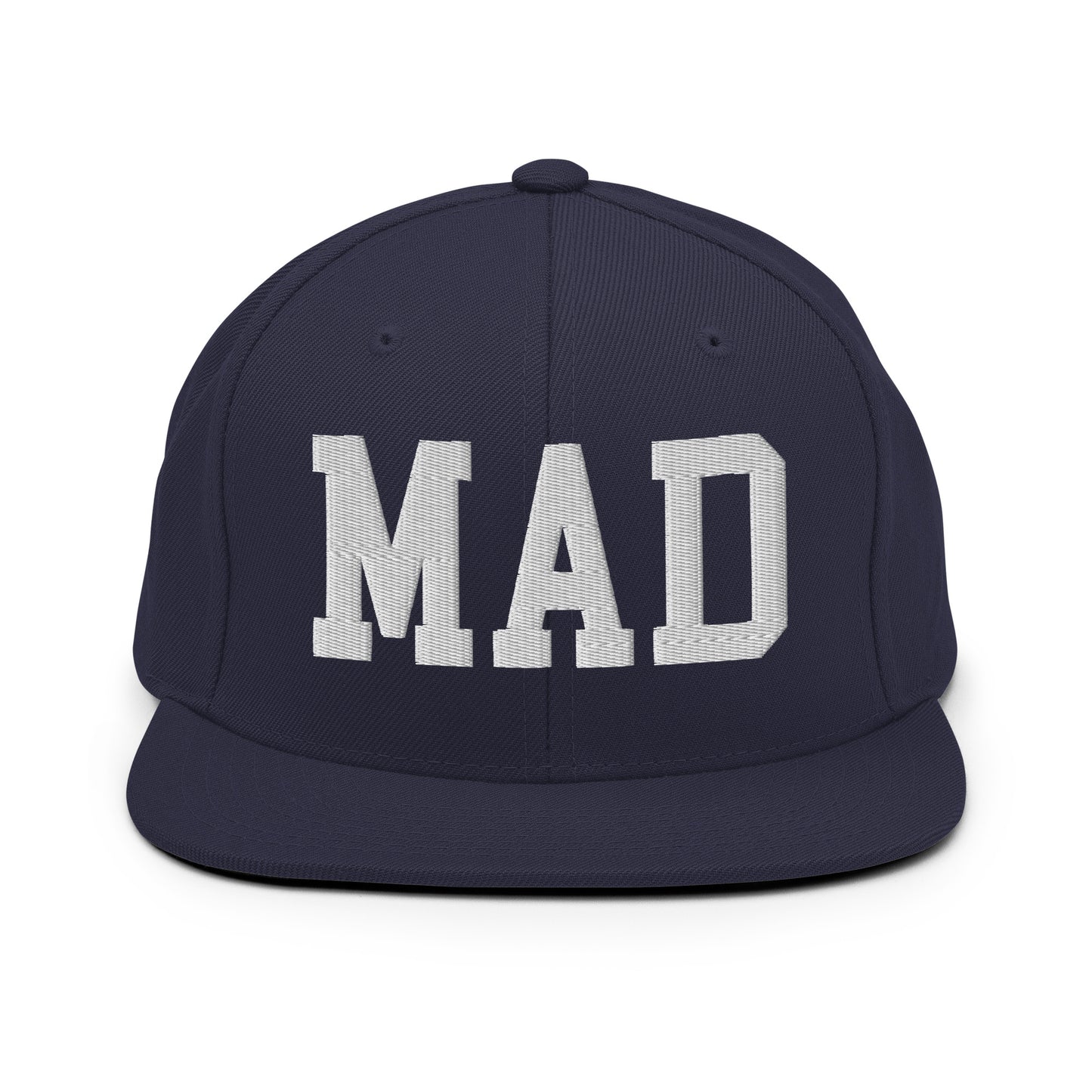 College-Style Classic Snapback Hat • White • MAD Madrid • YHM Designs - Image 15
