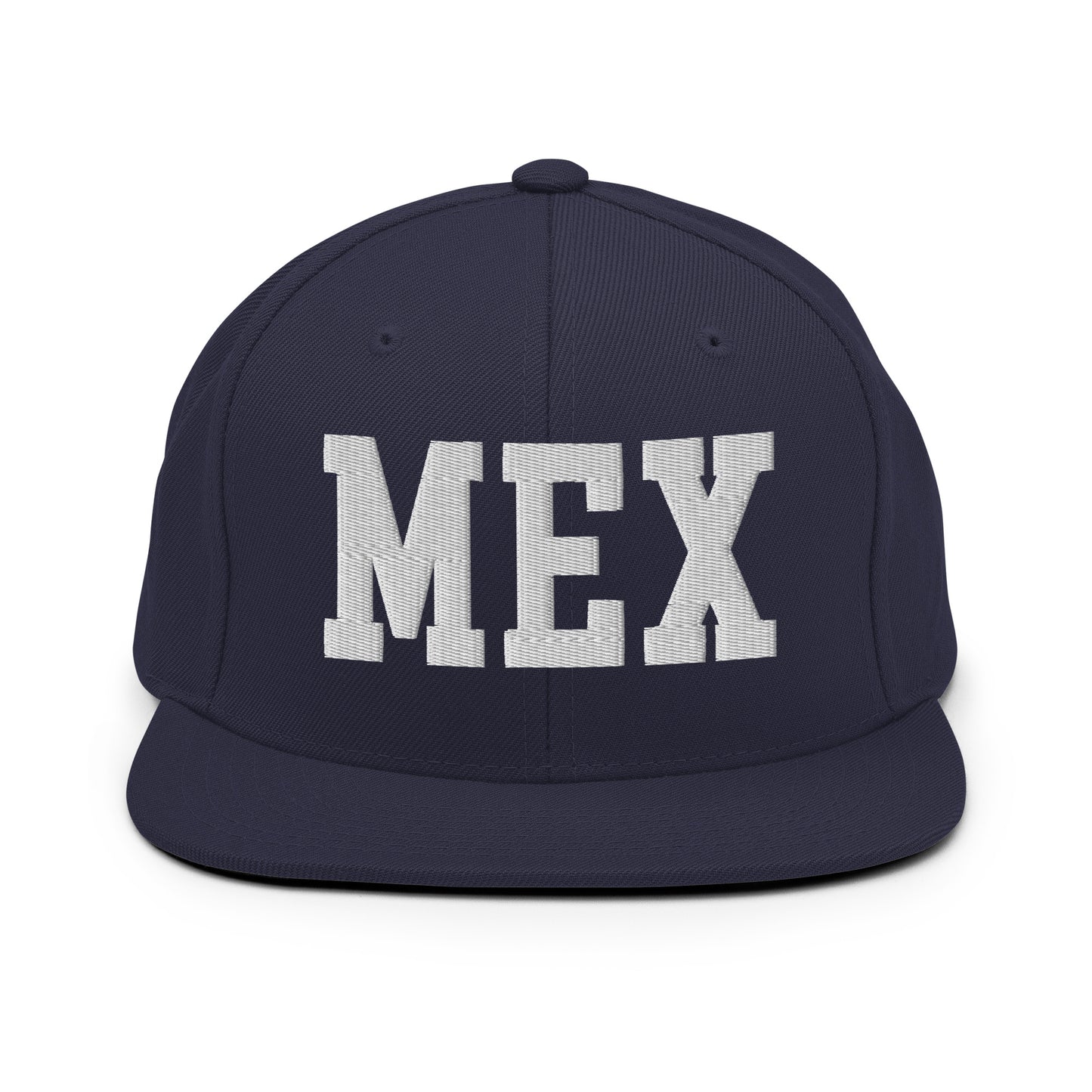 College-Style Classic Snapback Hat • White • MEX Mexico City Souvenir • YHM Designs - Image 15
