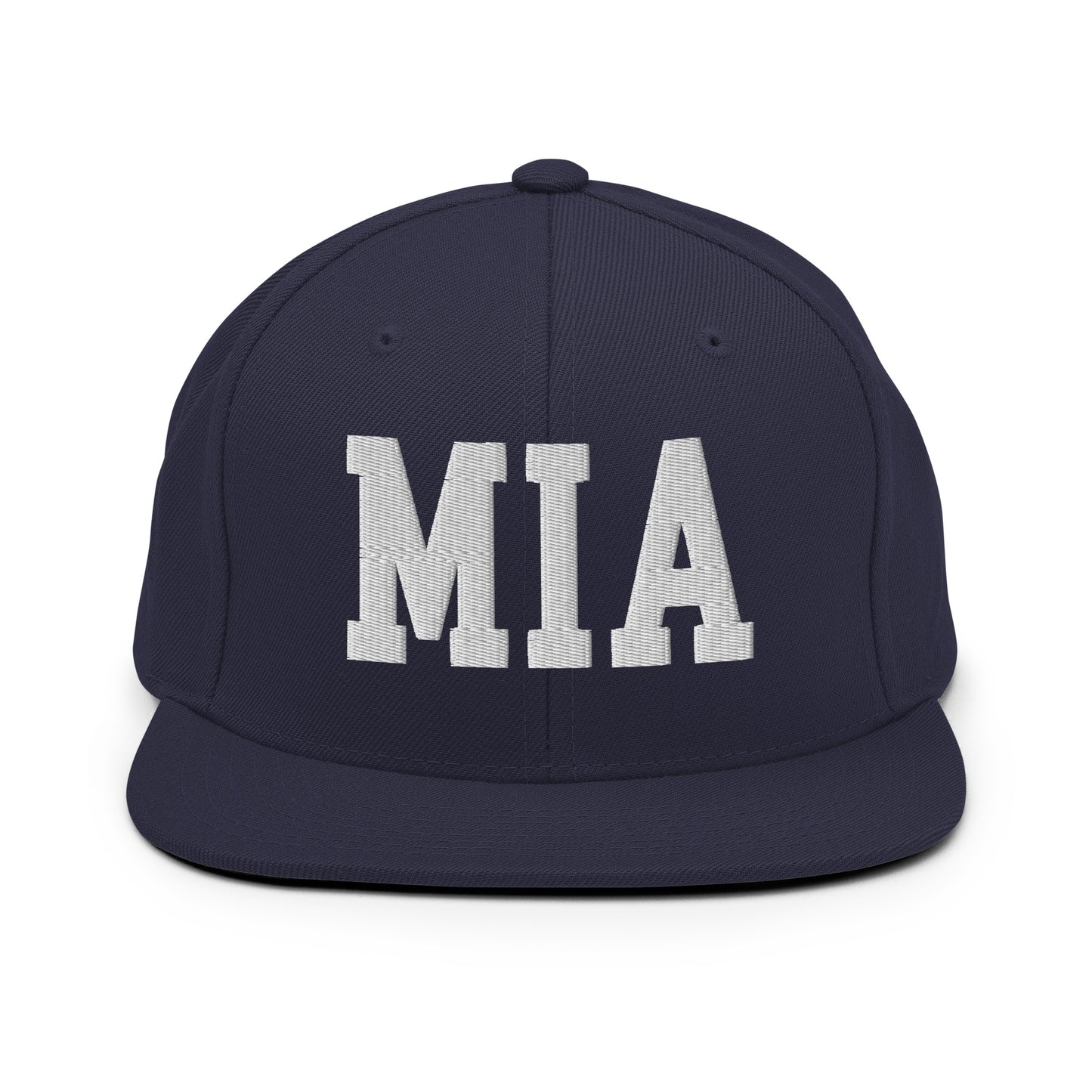 College-Style Classic Snapback Hat • White • MIA Miami • YHM Designs - Image 15