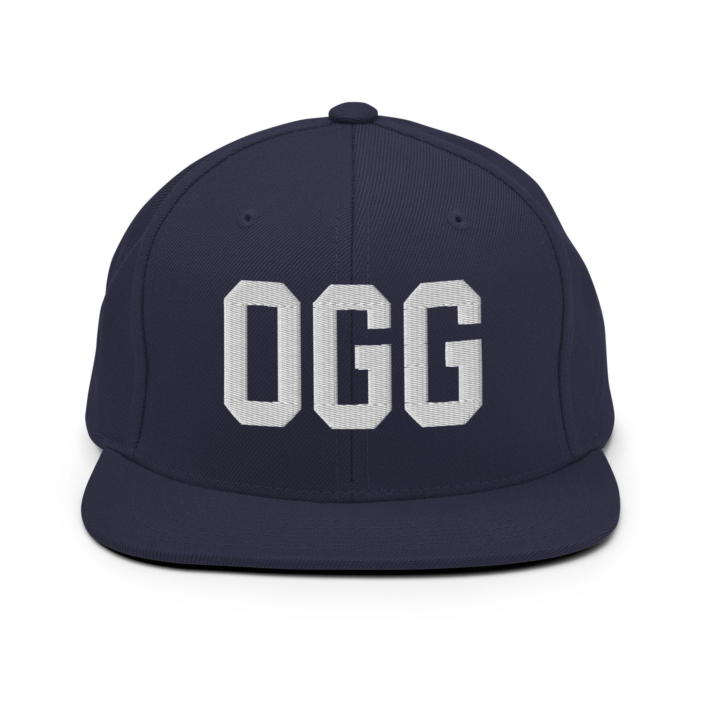 College-Style Classic Snapback Hat • White • OGG Maui Souvenir • YHM Designs - Image 15