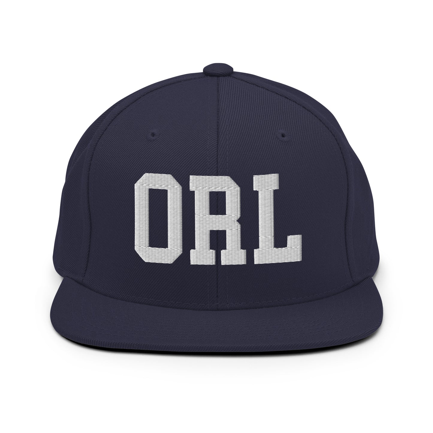 College-Style Classic Snapback Hat • White • ORL Orlando Souvenir • YHM Designs - Image 15