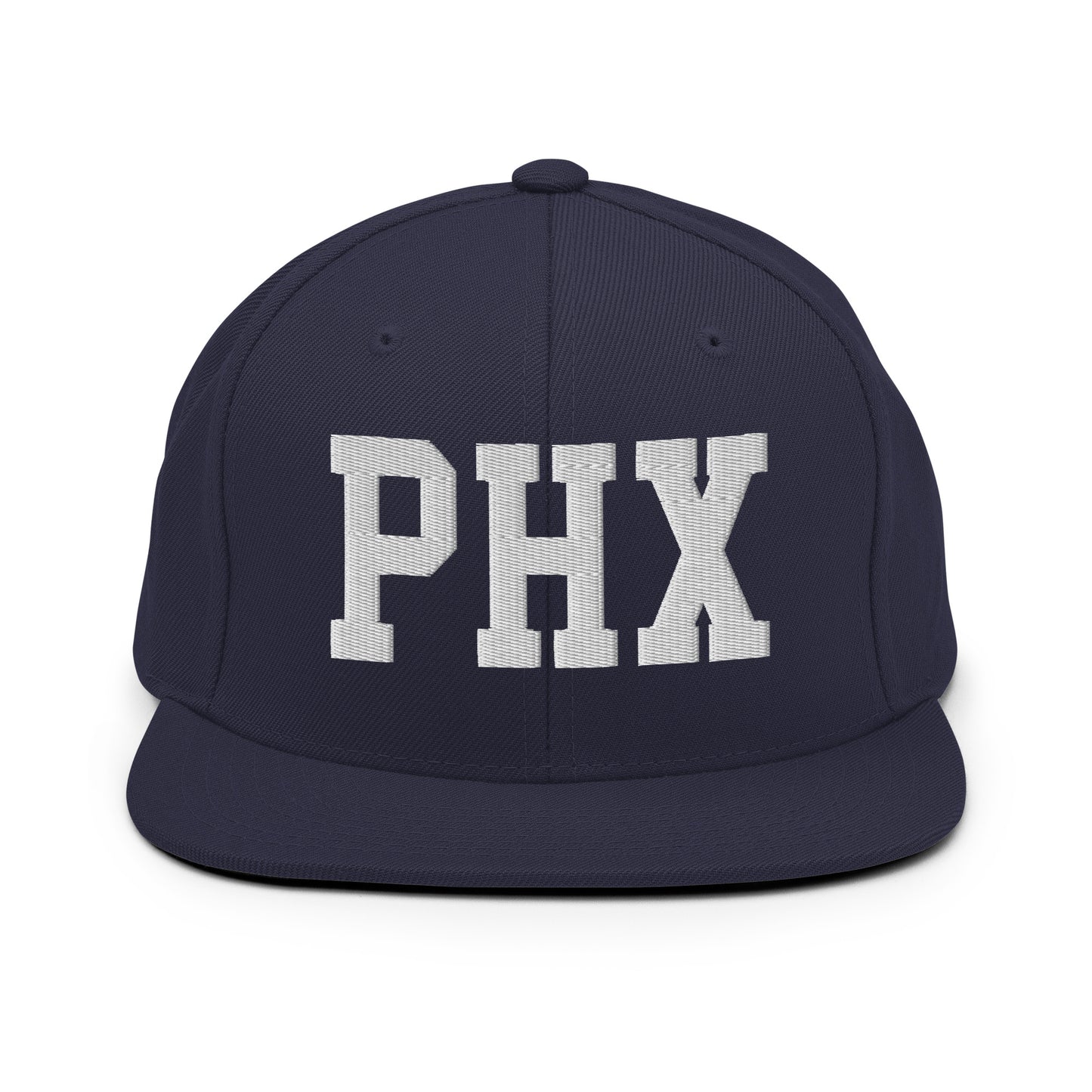 College-Style Classic Snapback Hat • White • PHX Phoenix • YHM Designs - Image 15