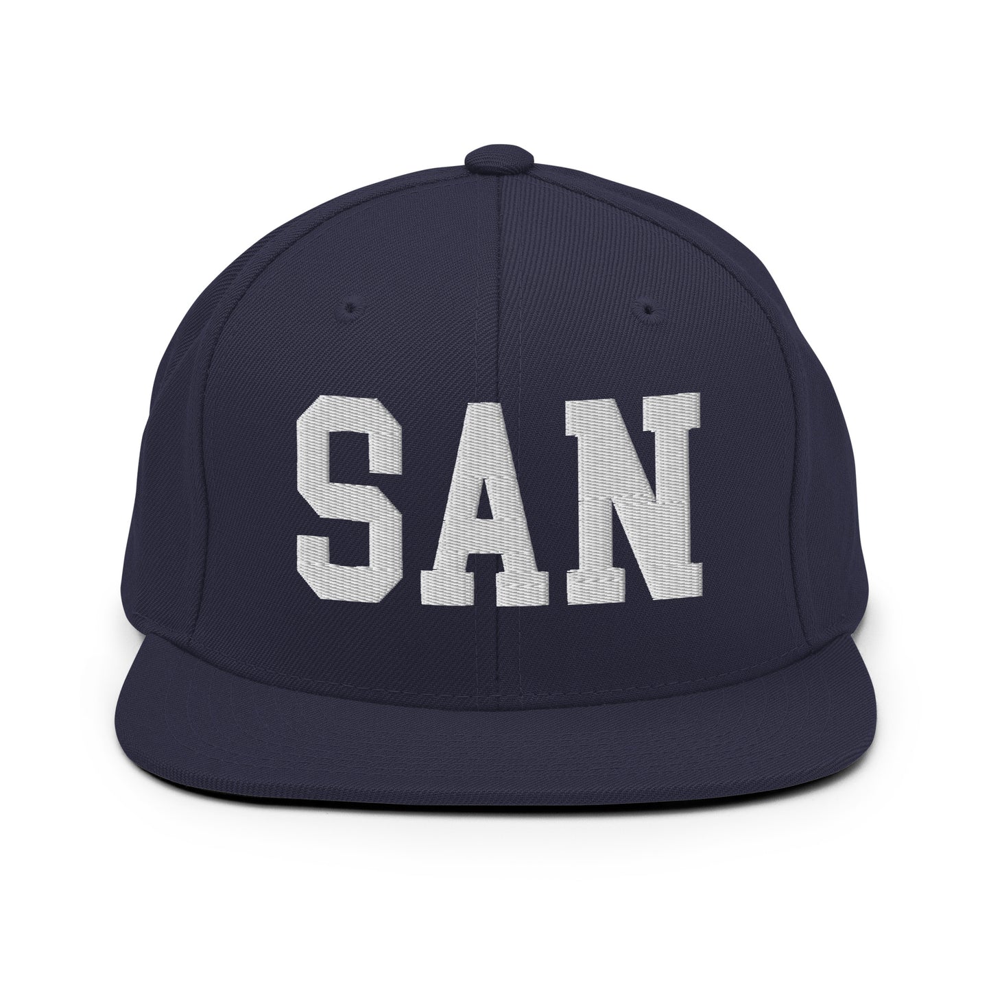 College-Style Classic Snapback Hat • White • SAN San Diego • YHM Designs - Image 15