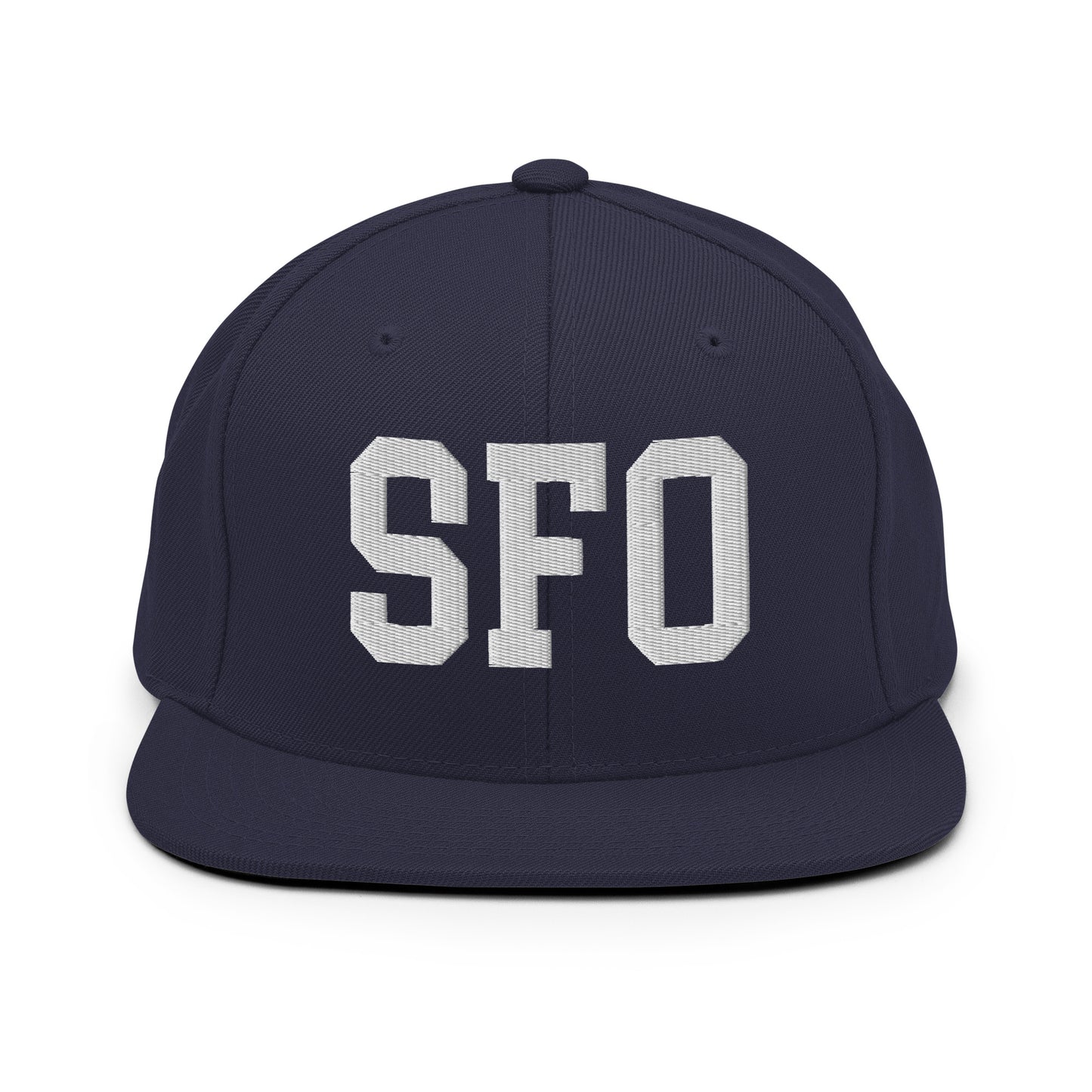 College-Style Classic Snapback Hat • White • SFO San Francisco • YHM Designs - Image 15