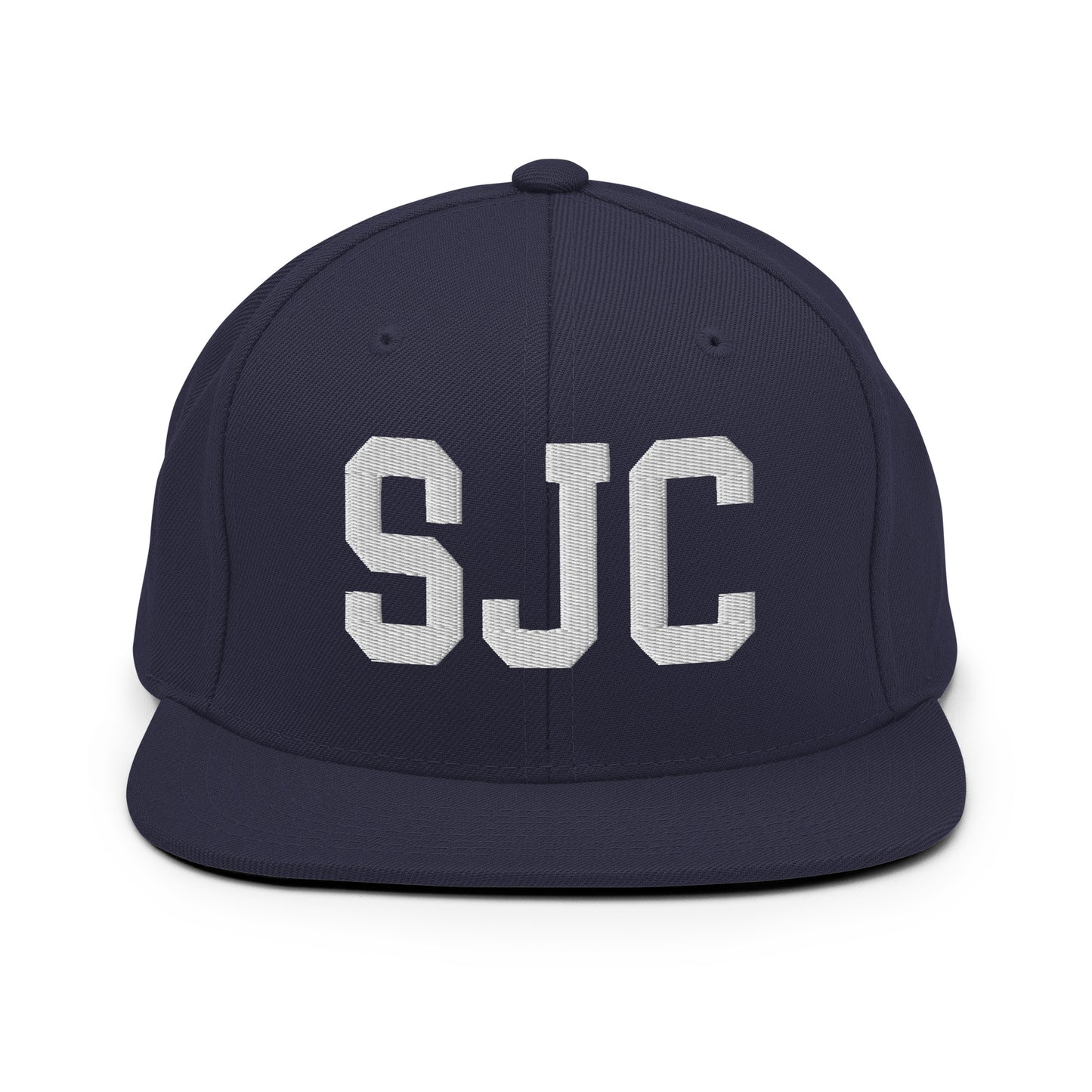 College-Style Classic Snapback Hat • White • SJC San Jose • YHM Designs - Image 15