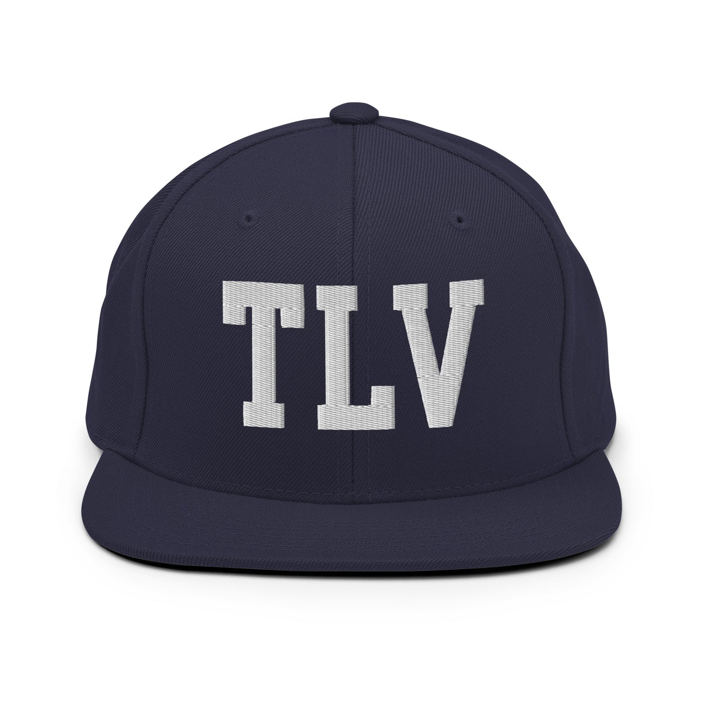 College-Style Classic Snapback Hat • White • TLV Tel Aviv Souvenir • YHM Designs - Image 15