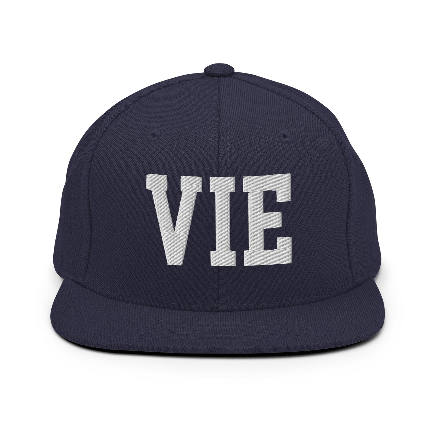 College-Style Classic Snapback Hat • White • VIE Vienna • YHM Designs - Image 15