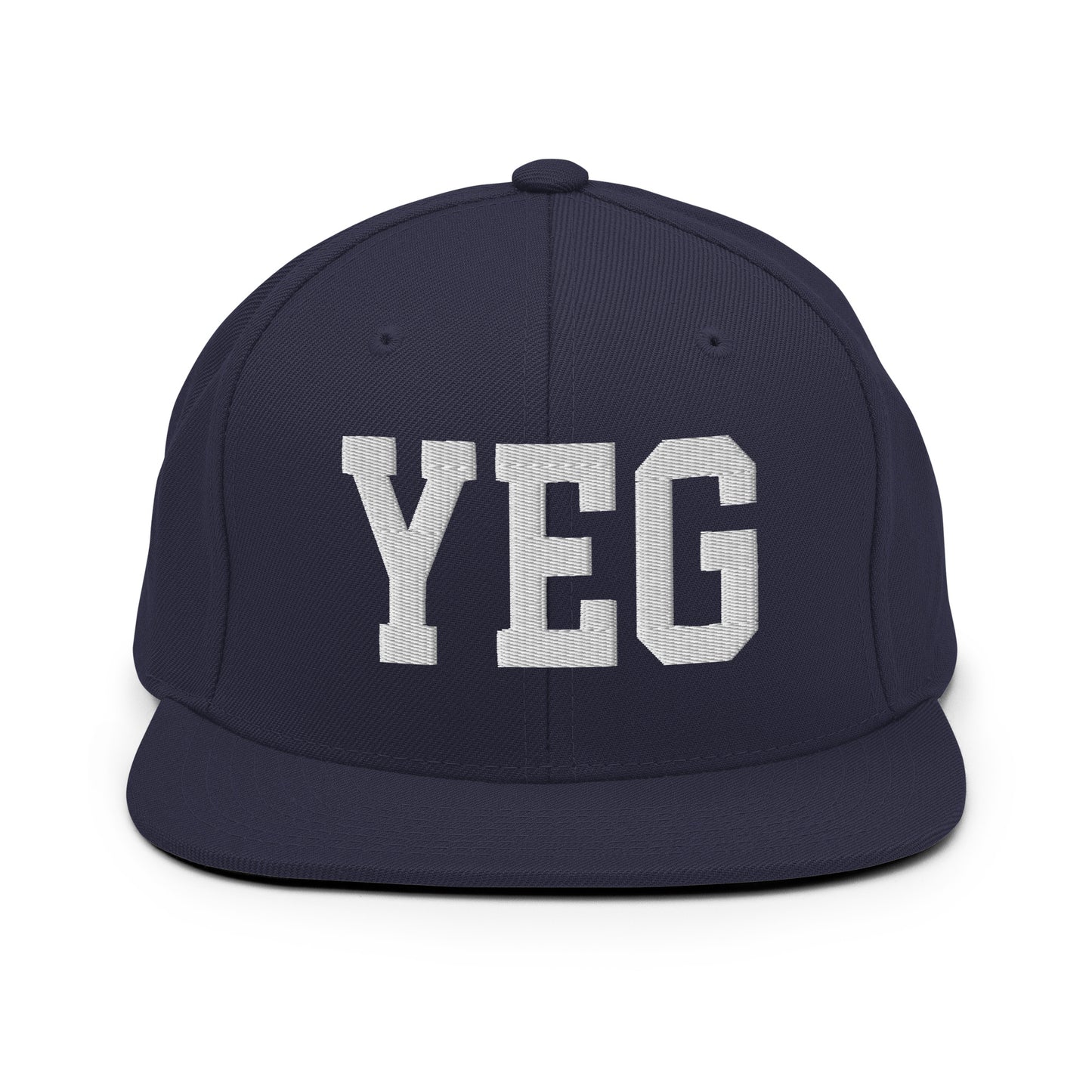 College-Style Classic Snapback Hat • White • YEG Edmonton • YHM Designs - Image 15
