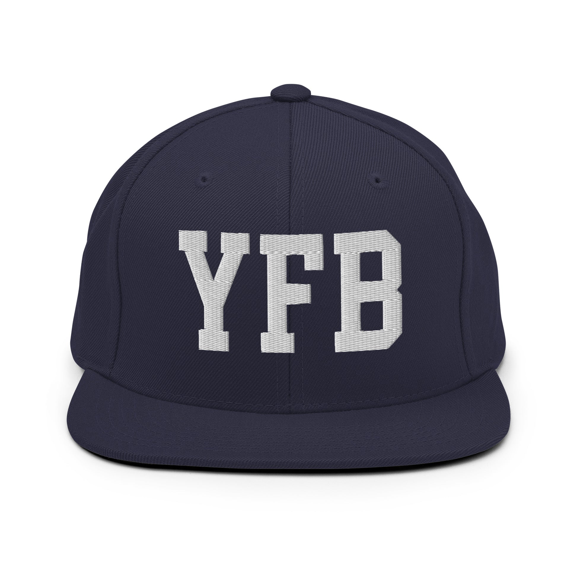 College-Style Classic Snapback Hat • White • YFB Iqaluit Souvenir • YHM Designs - Image 15