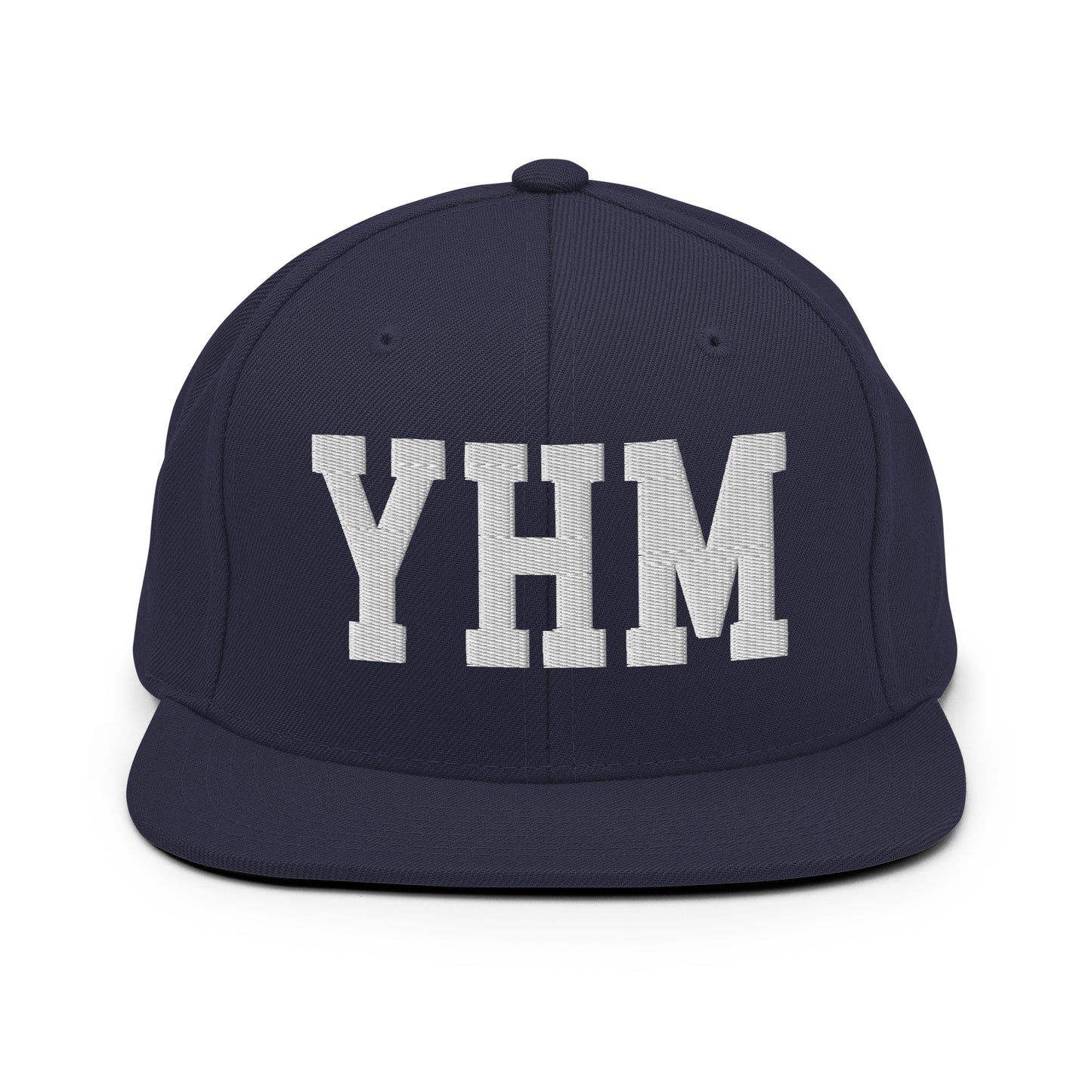 College-Style Classic Snapback Hat • White • YHM Hamilton Souvenir • YHM Designs - Image 15