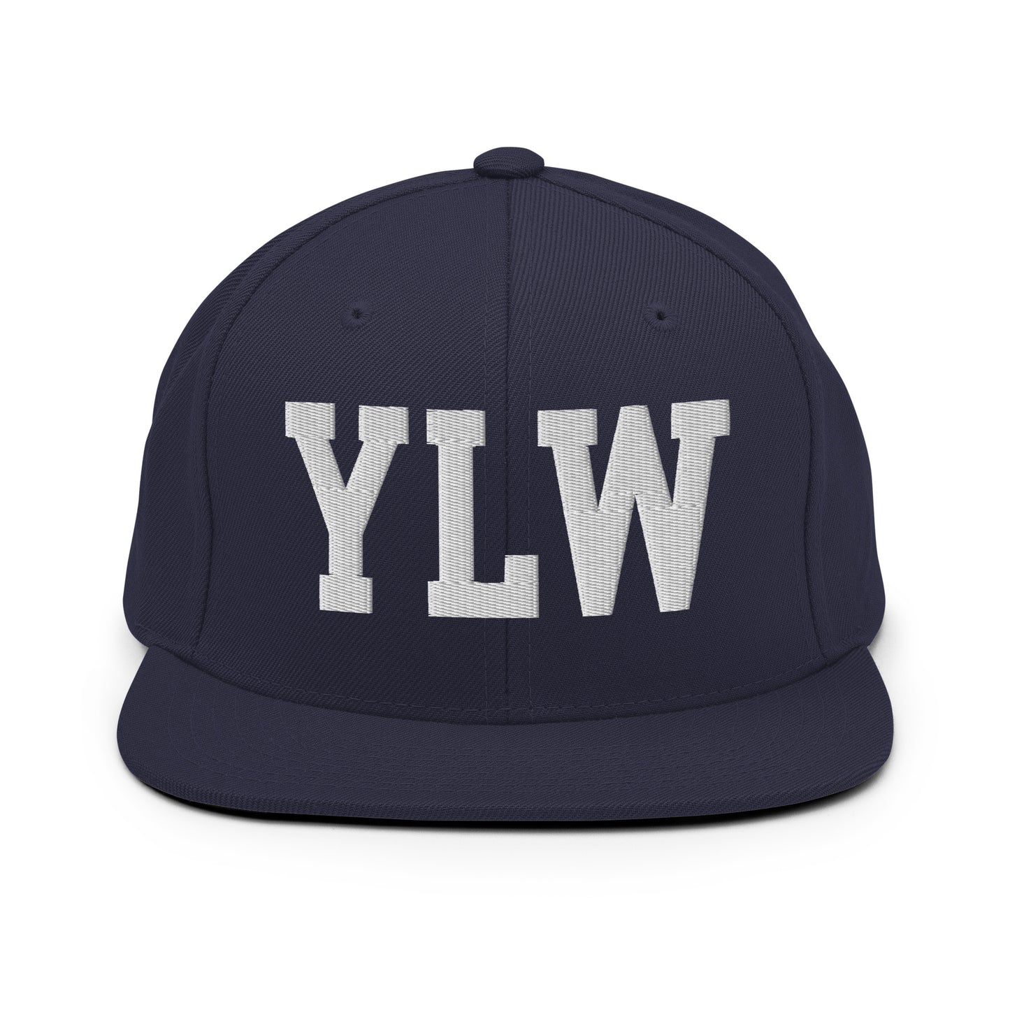 College-Style Classic Snapback Hat • White • YLW Kelowna Souvenir • YHM Designs - Image 15