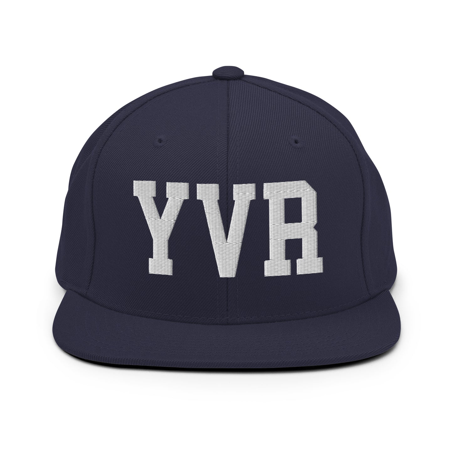 College-Style Classic Snapback Hat • White • YVR Vancouver Souvenir • YHM Designs - Image 15