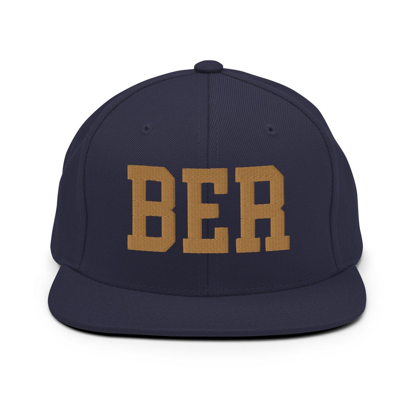 College-Style Classic Snapback Hat • Old Gold • BER Berlin Souvenir • YHM Designs - Image 14