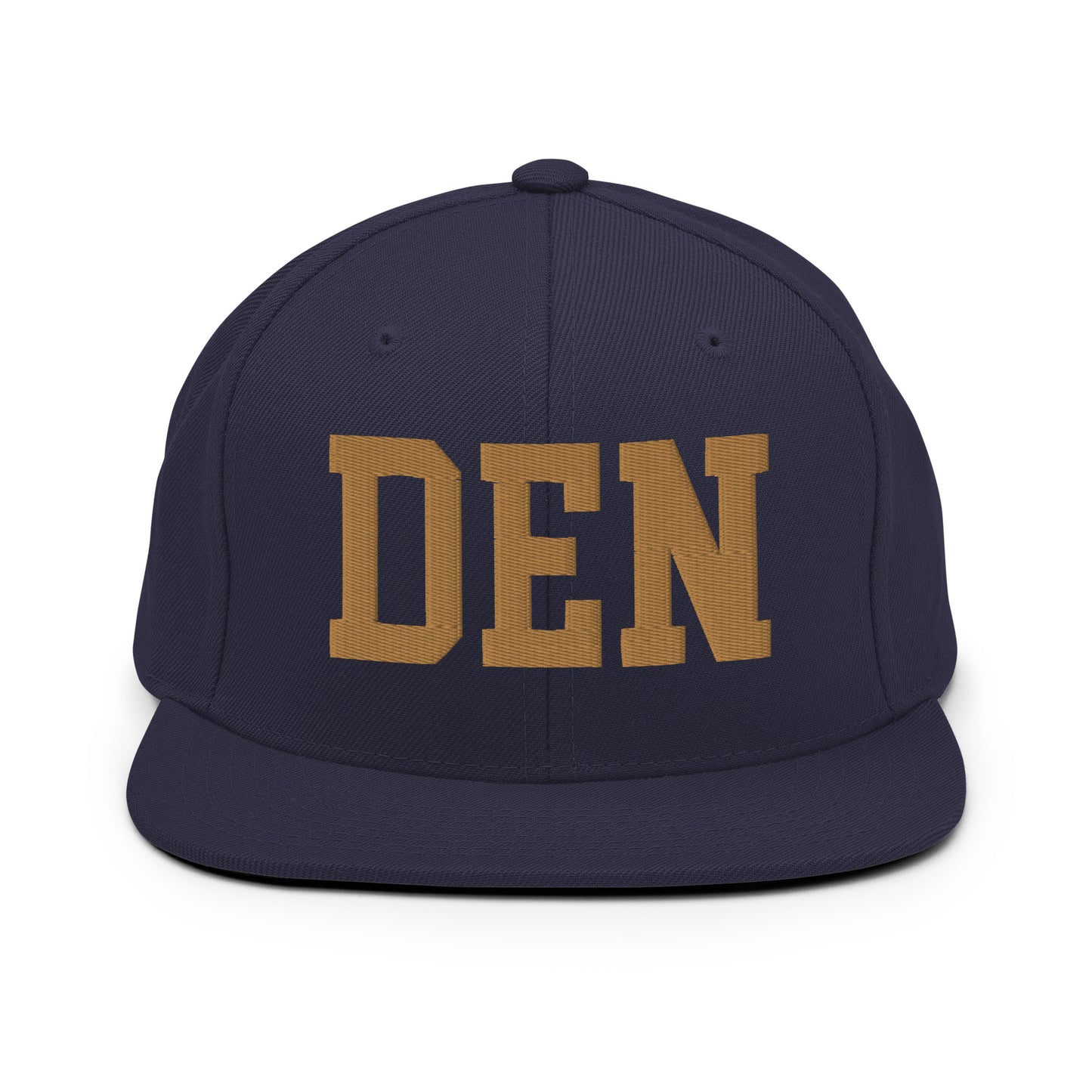 College-Style Classic Snapback Hat • Old Gold • DEN Denver • YHM Designs - Image 14