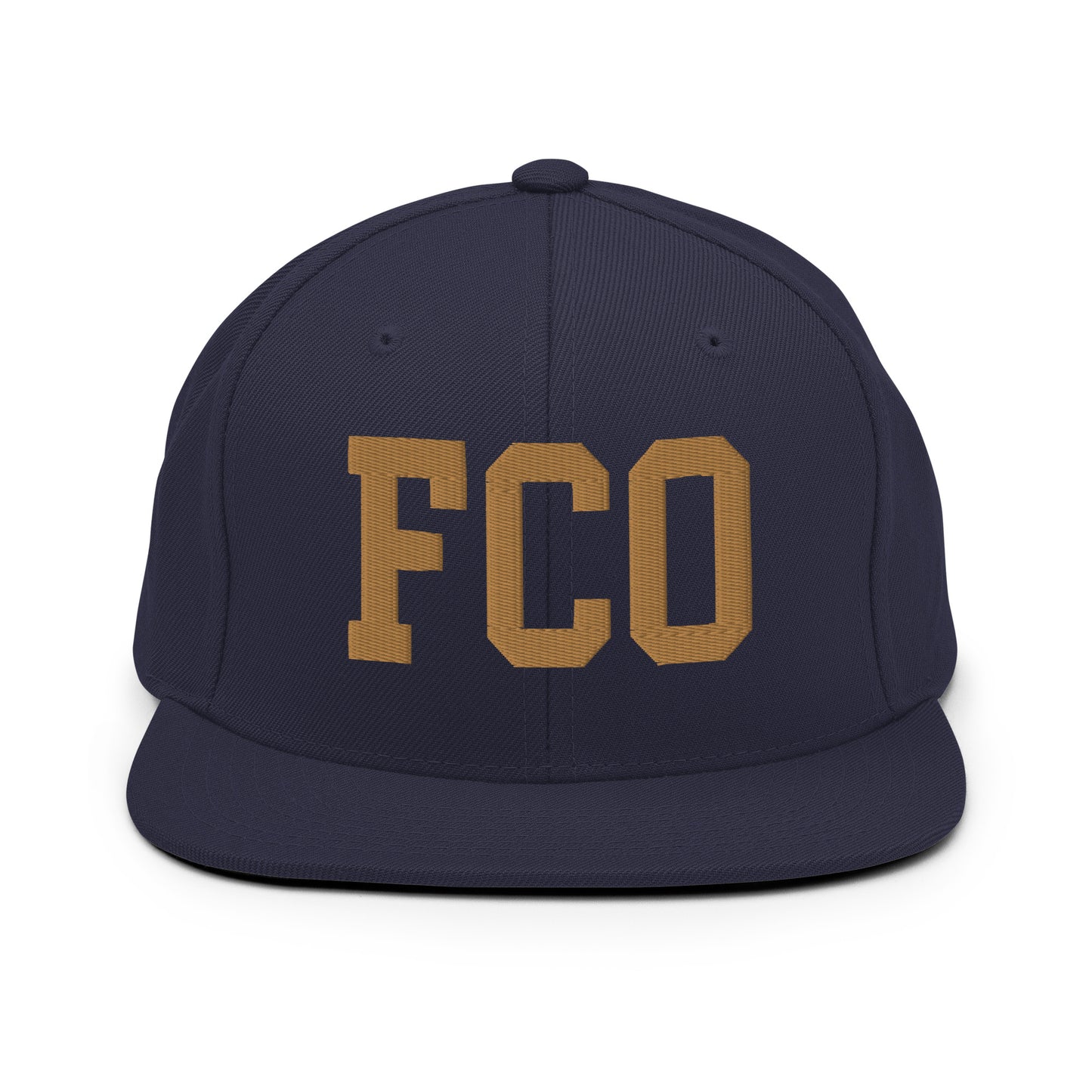 College-Style Classic Snapback Hat • Old Gold • FCO Rome • YHM Designs - Image 14