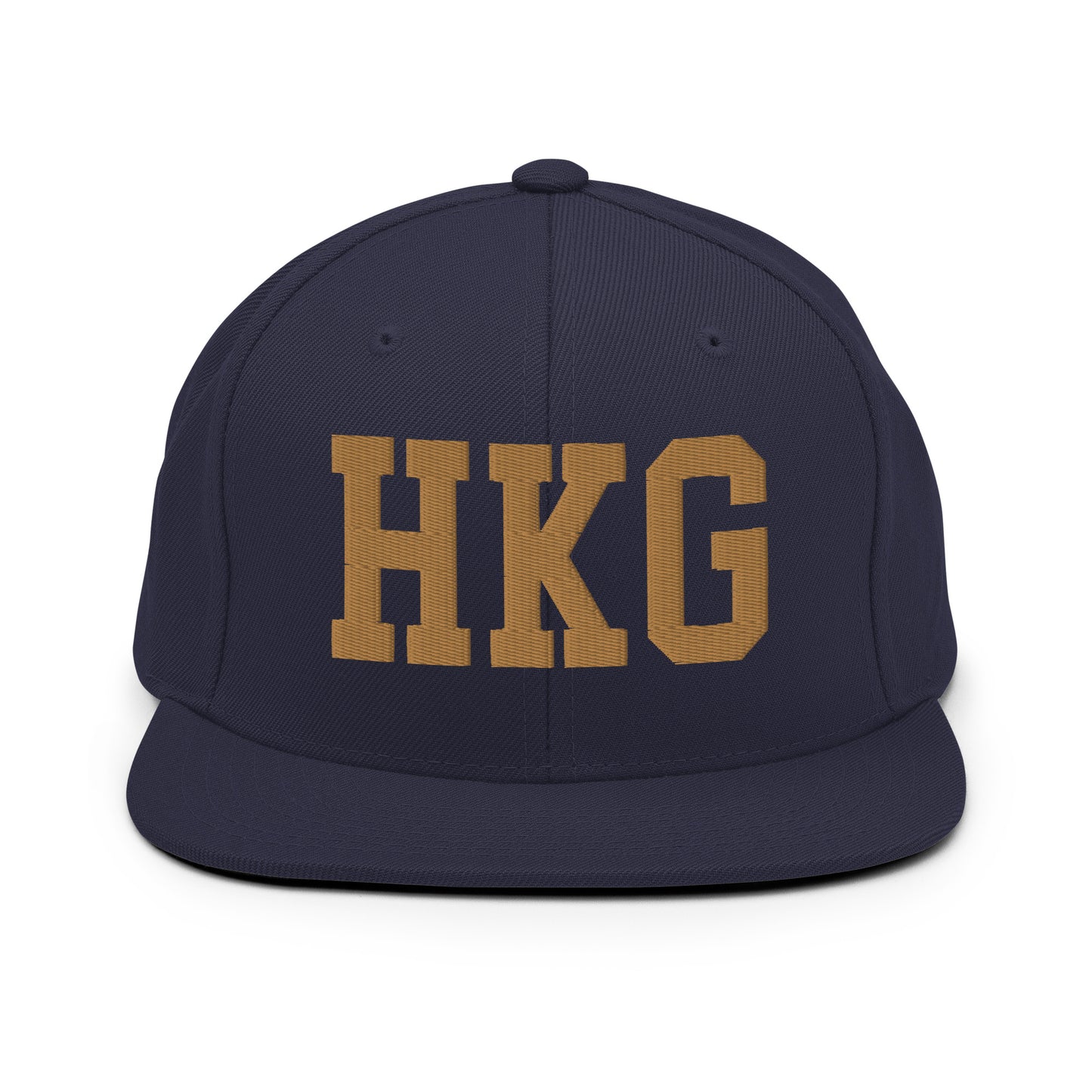 College-Style Classic Snapback Hat • Old Gold • HKG Hong Kong • YHM Designs - Image 14