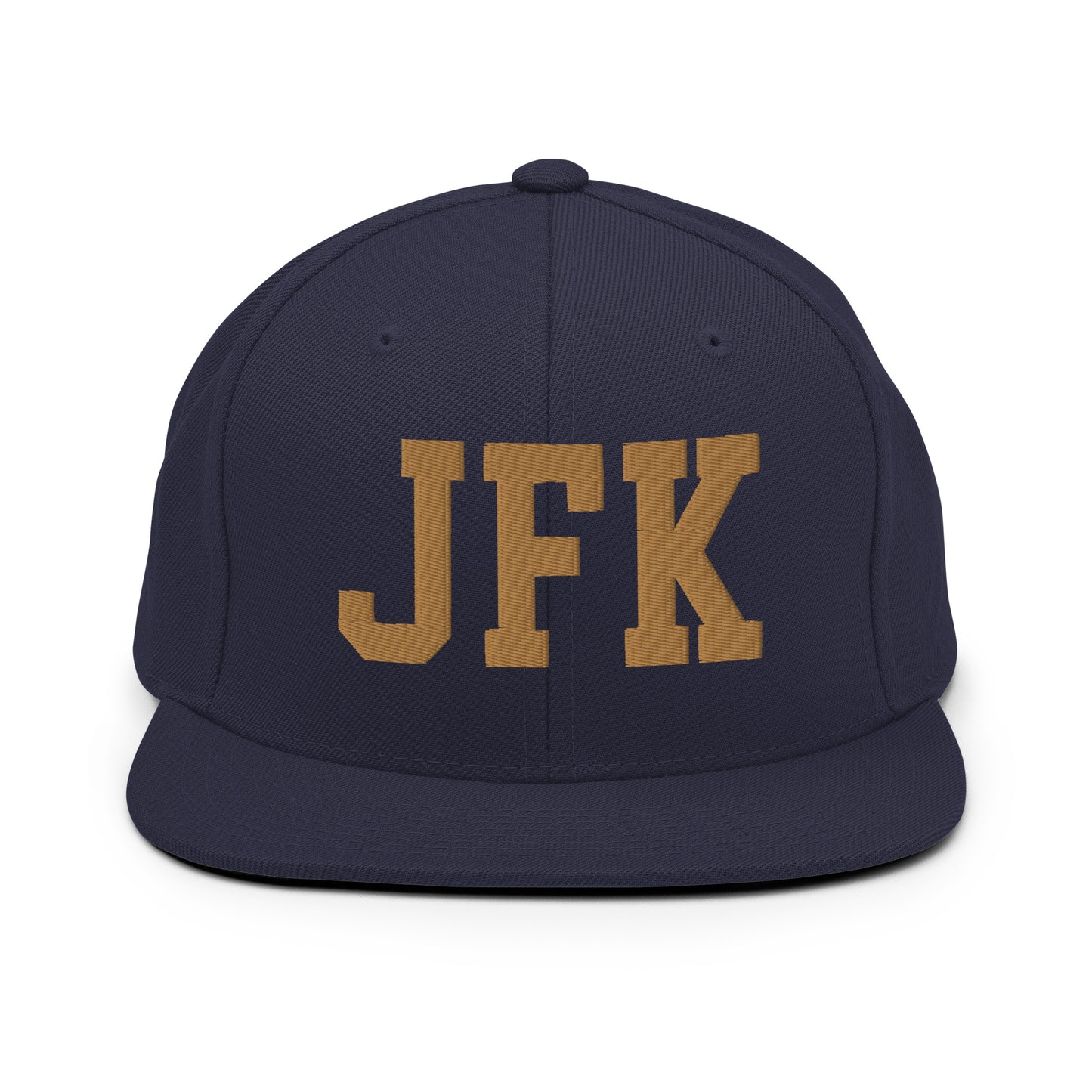College-Style Classic Snapback Hat • Old Gold • JFK New York City Souvenir • YHM Designs - Image 14