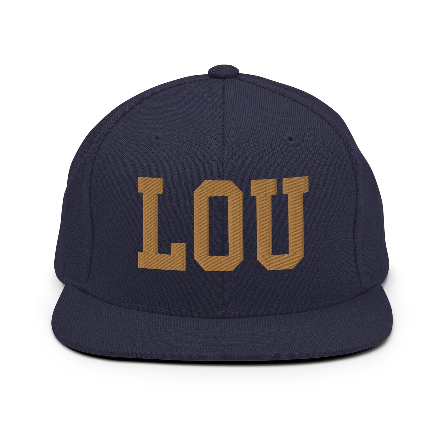College-Style Classic Snapback Hat • Old Gold • LOU Louisville Souvenir • YHM Designs - Image 14