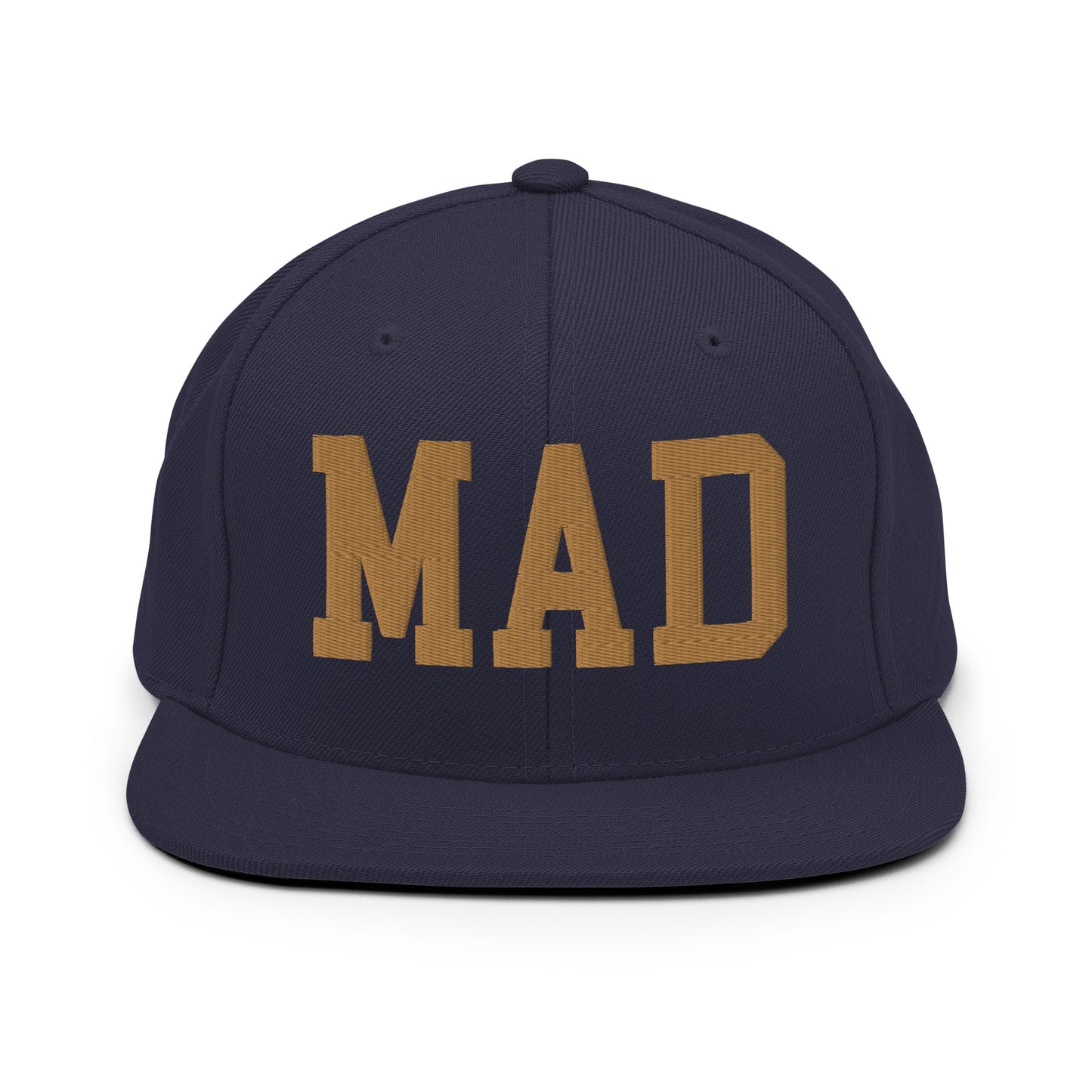 College-Style Classic Snapback Hat • Old Gold • MAD Madrid • YHM Designs - Image 14