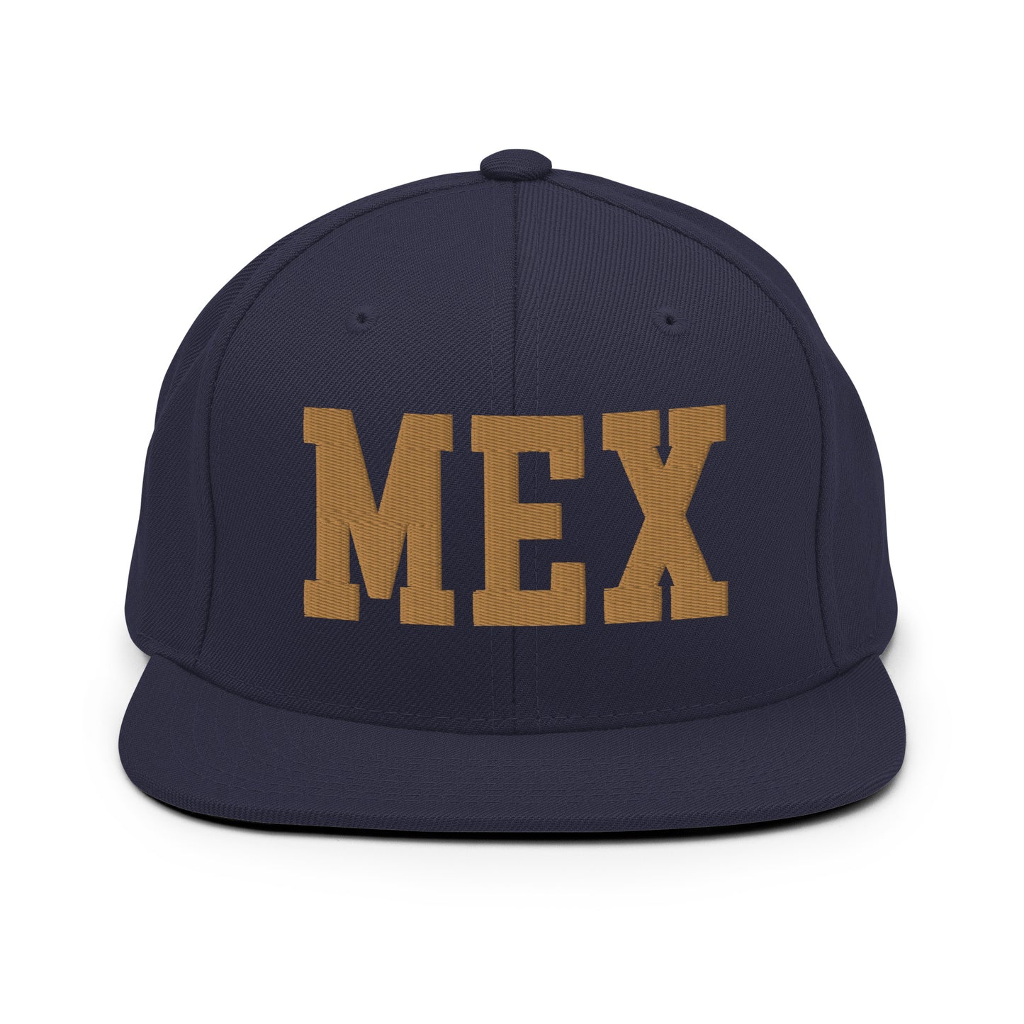 College-Style Classic Snapback Hat • Old Gold • MEX Mexico City Souvenir • YHM Designs - Image 14