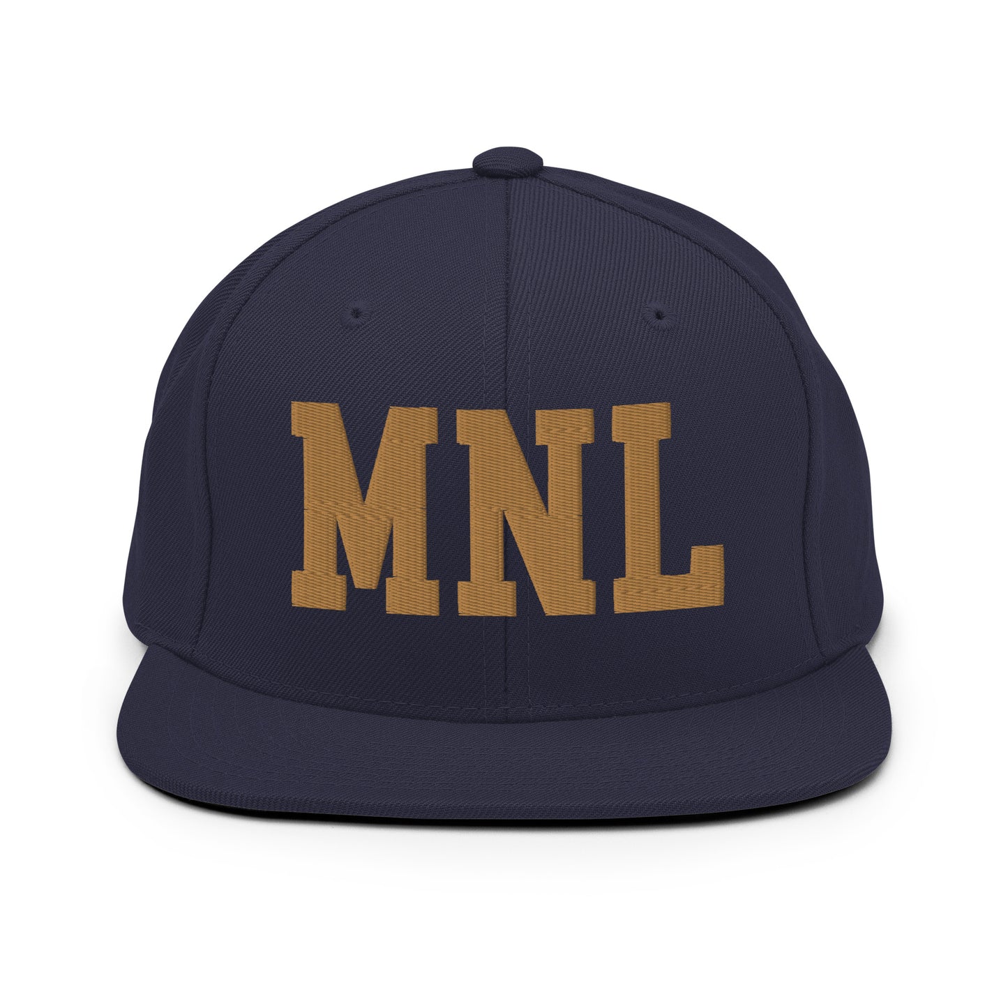 College-Style Classic Snapback Hat • Old Gold • MNL Manila Souvenir • YHM Designs - Image 14