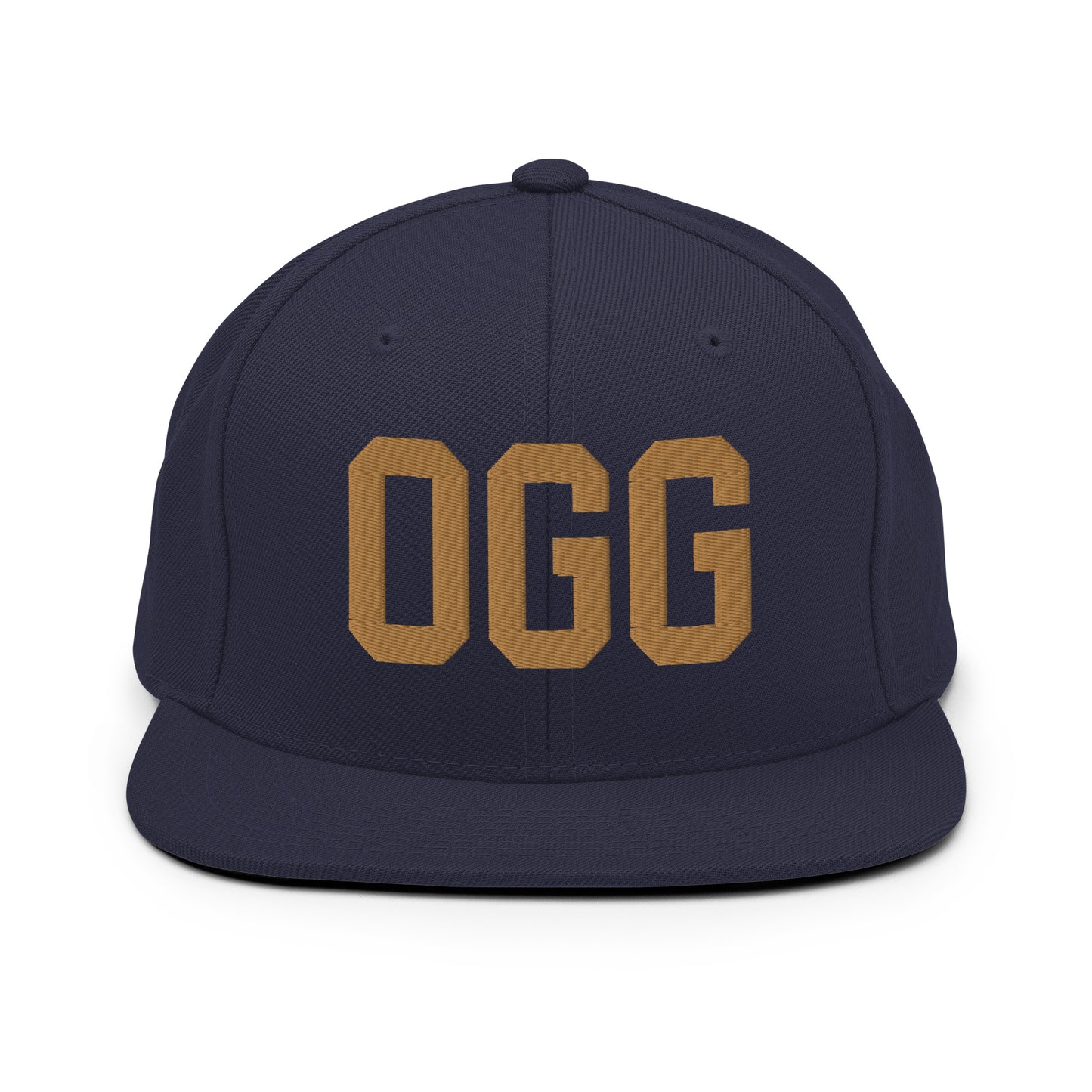 College-Style Classic Snapback Hat • Old Gold • OGG Maui Souvenir • YHM Designs - Image 14