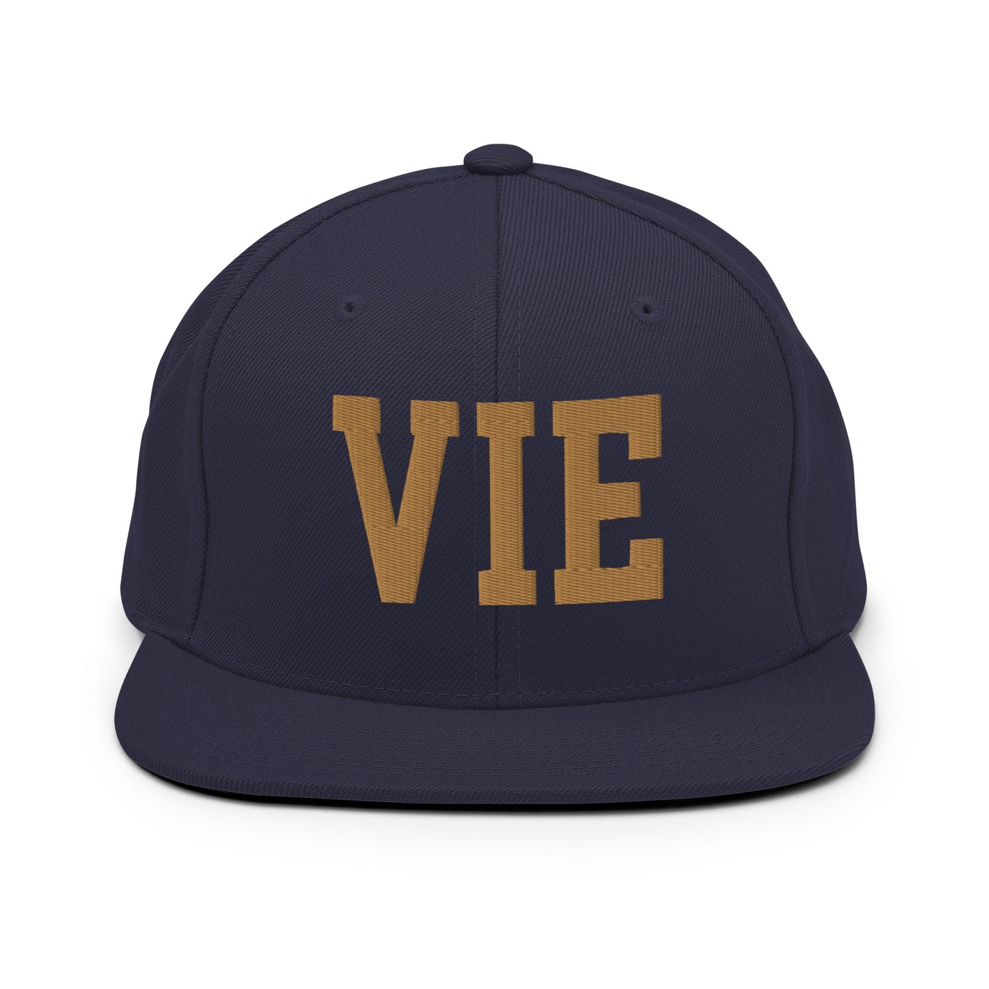 College-Style Classic Snapback Hat • Old Gold • VIE Vienna Souvenir • YHM Designs - Image 14