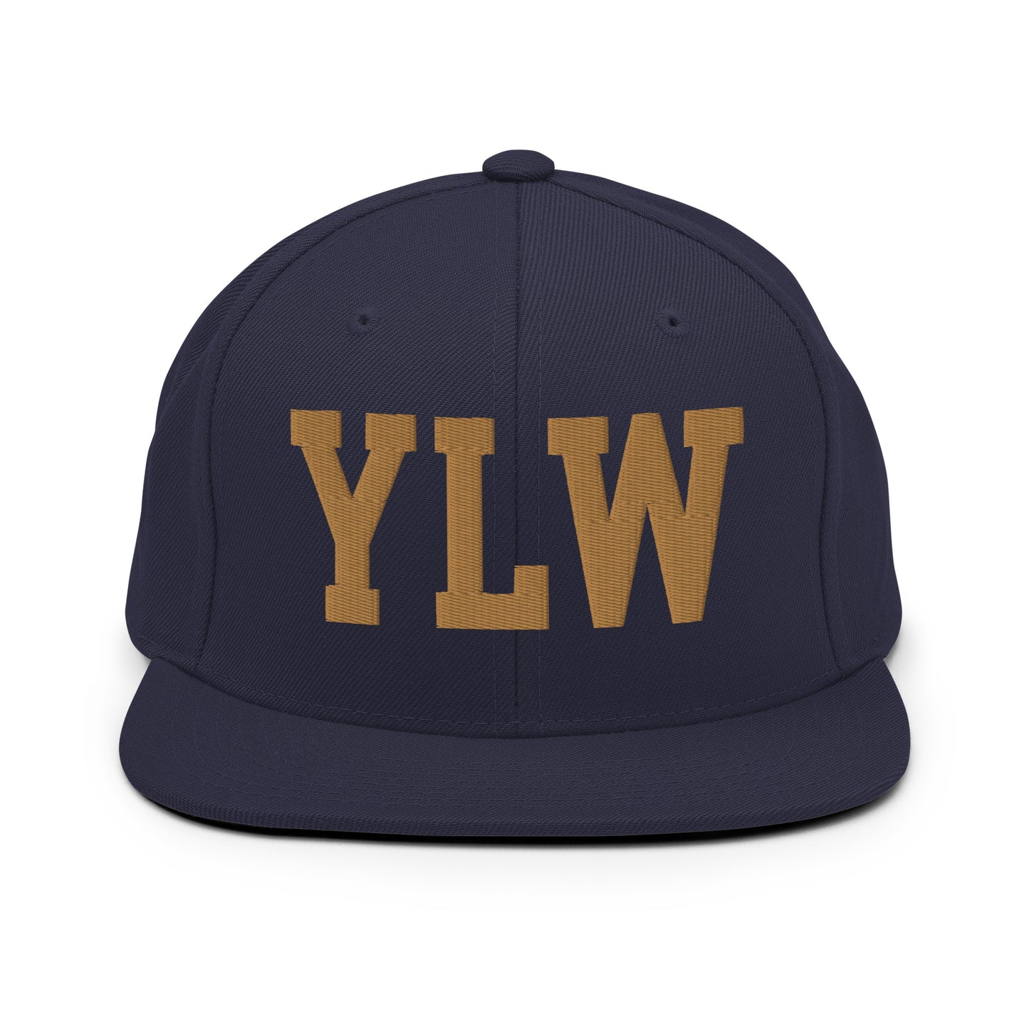 College-Style Classic Snapback Hat • Old Gold • YLW Kelowna Souvenir • YHM Designs - Image 14