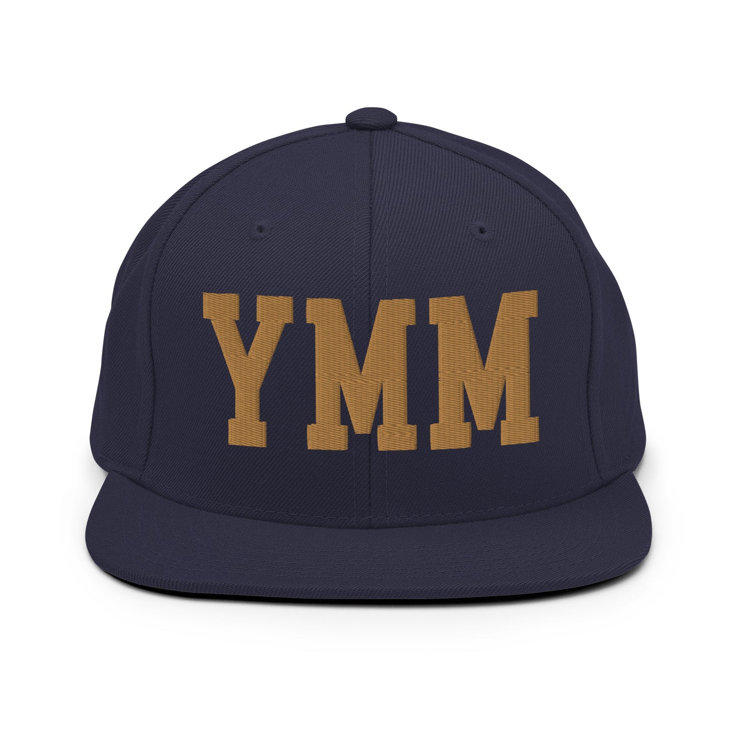 College-Style Classic Snapback Hat • Old Gold • YMM Fort McMurray • YHM Designs - Image 14