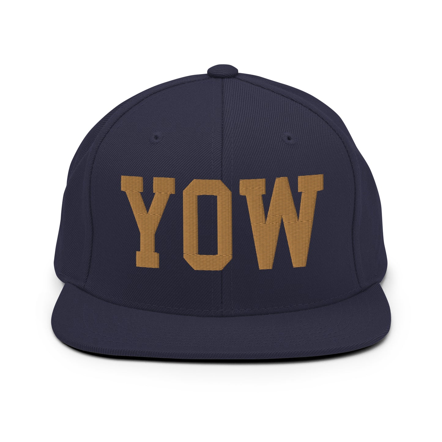 College-Style Classic Snapback Hat • Old Gold • YOW Ottawa Souvenir • YHM Designs - Image 14