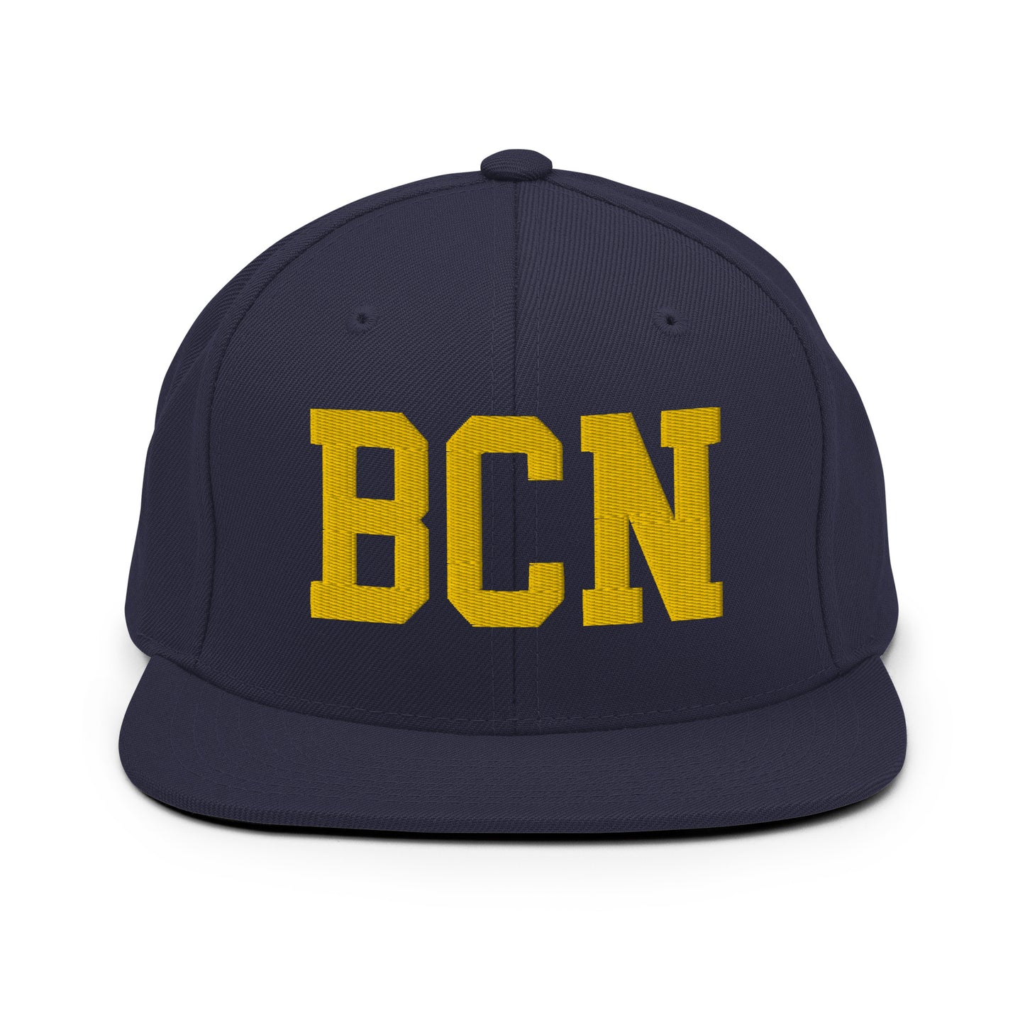 College-Style Classic Snapback Hat • Gold • BCN Barcelona Souvenir • YHM Designs - Image 11